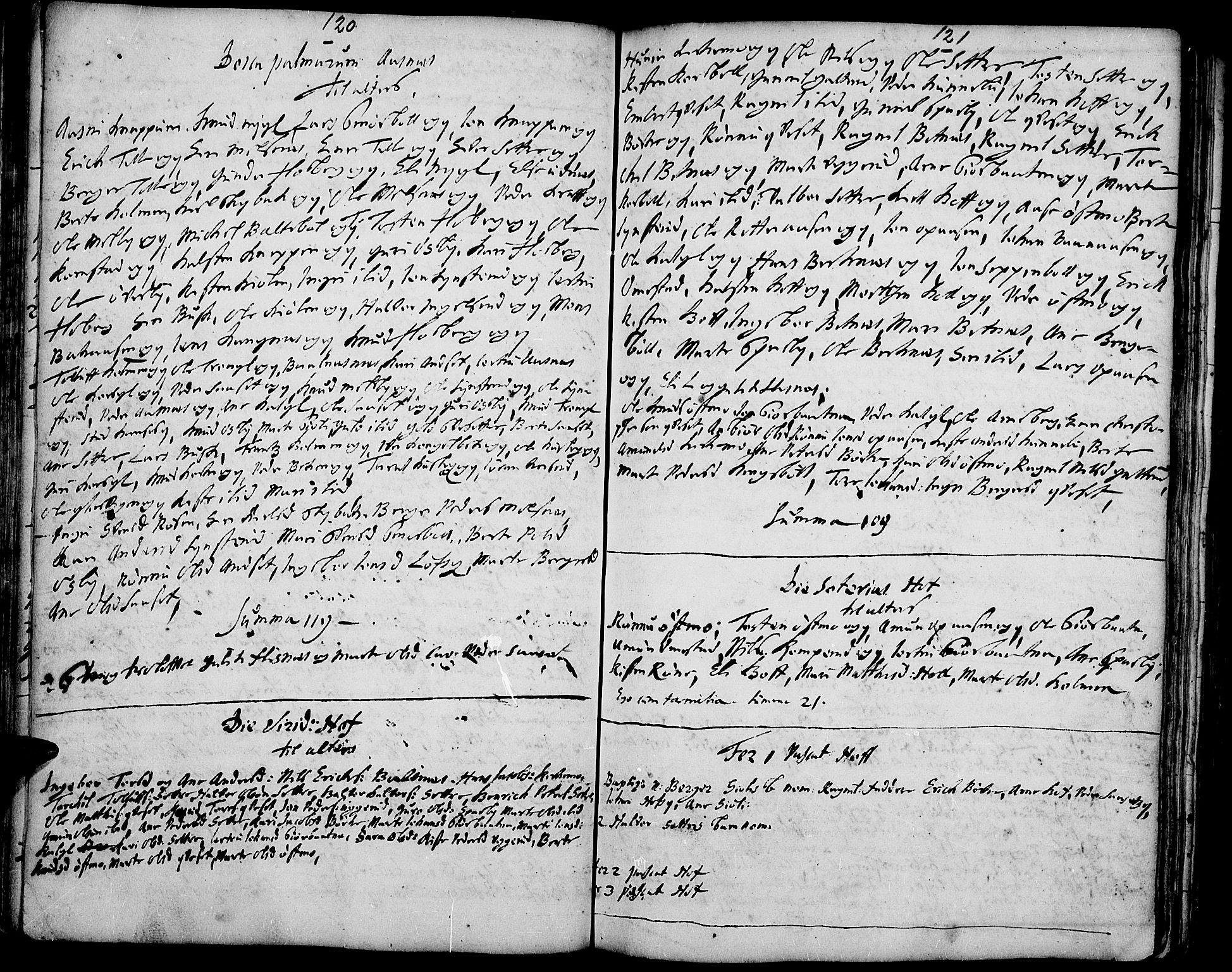 Hof prestekontor, AV/SAH-PREST-038/H/Ha/Haa/L0001: Parish register (official) no. 1, 1701-1720, p. 120-121