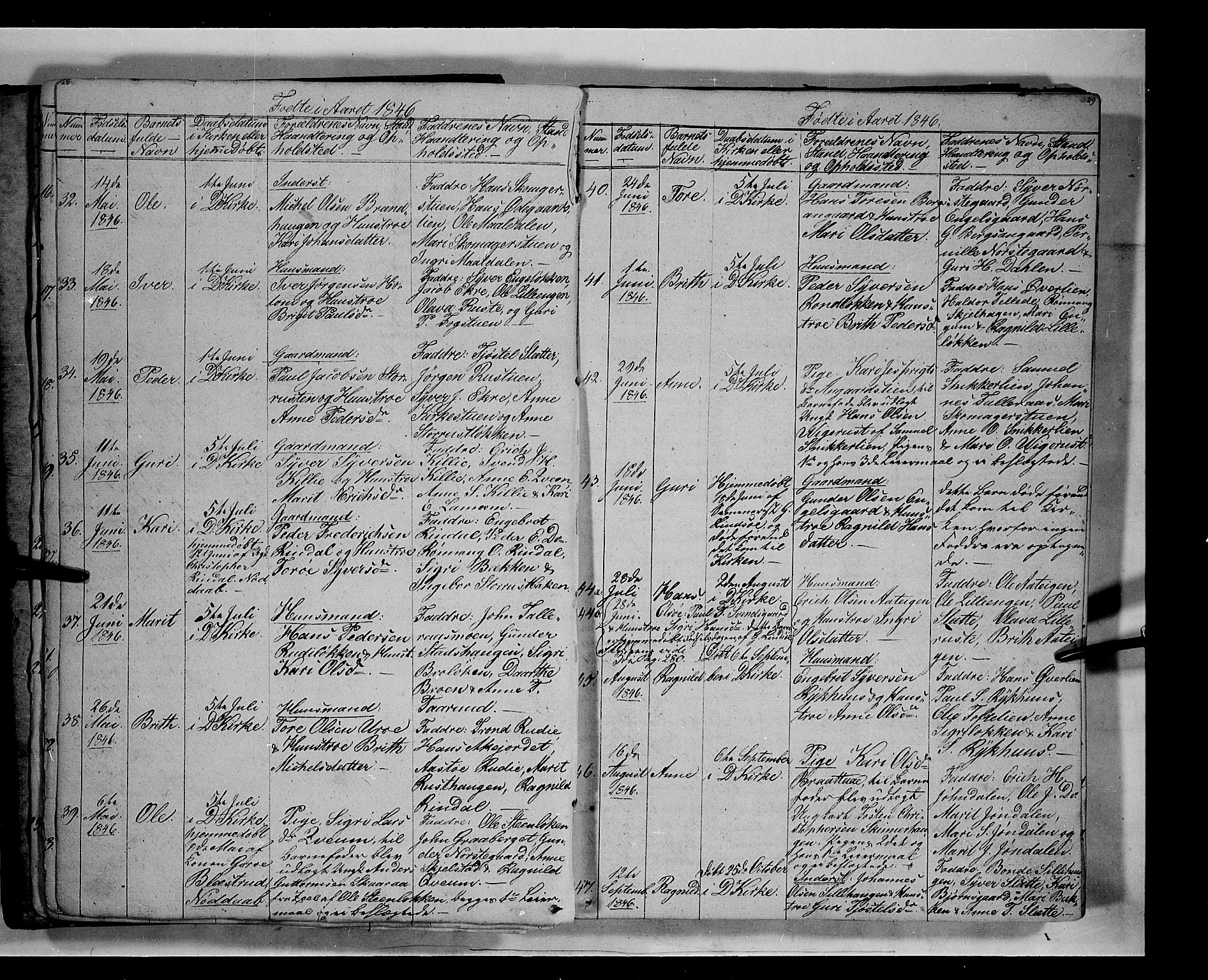 Lesja prestekontor, SAH/PREST-068/H/Ha/Hab/L0003: Parish register (copy) no. 3, 1842-1862, p. 28-29
