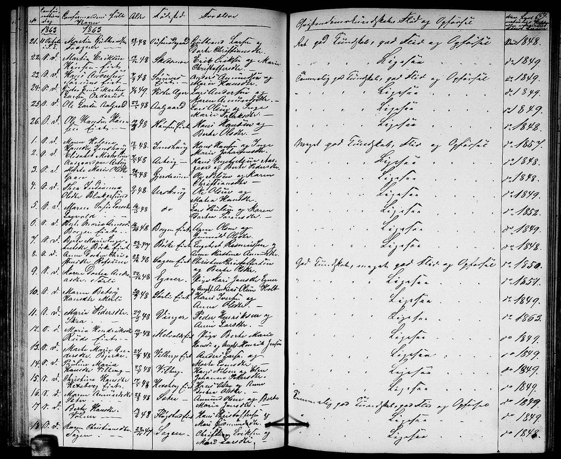 Sørum prestekontor Kirkebøker, AV/SAO-A-10303/G/Ga/L0003: Parish register (copy) no. I 3, 1846-1863, p. 159