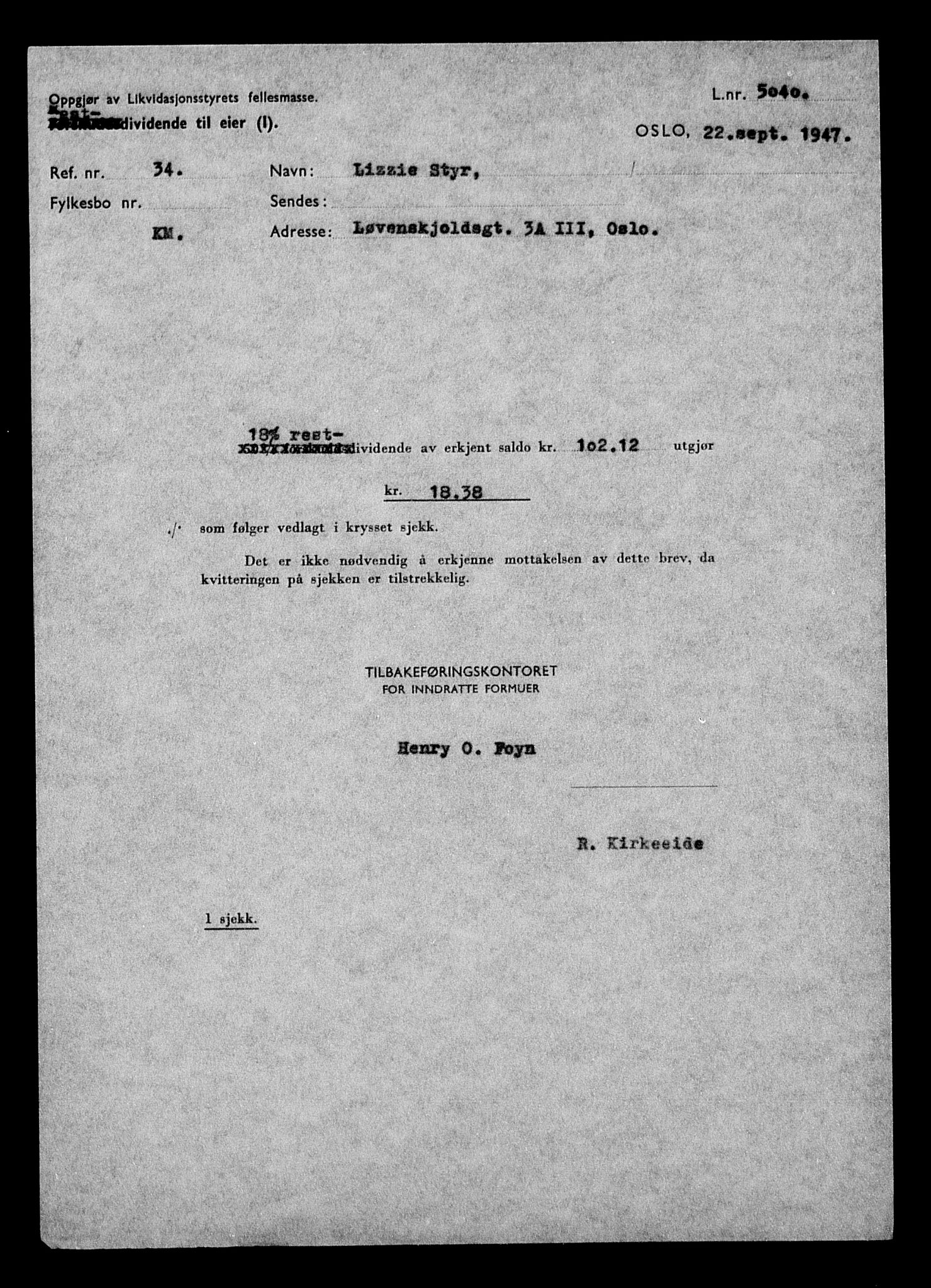 Justisdepartementet, Tilbakeføringskontoret for inndratte formuer, AV/RA-S-1564/H/Hc/Hcc/L0983: --, 1945-1947, p. 482