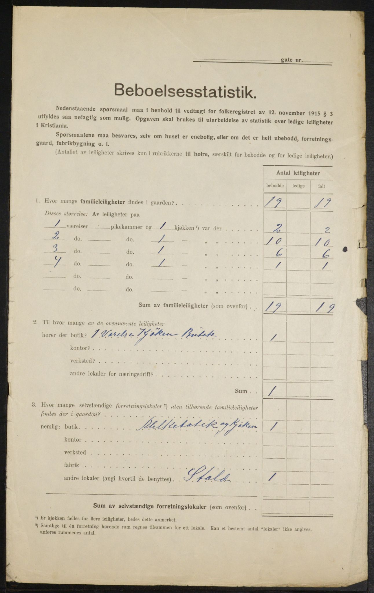 OBA, Municipal Census 1916 for Kristiania, 1916, p. 6493