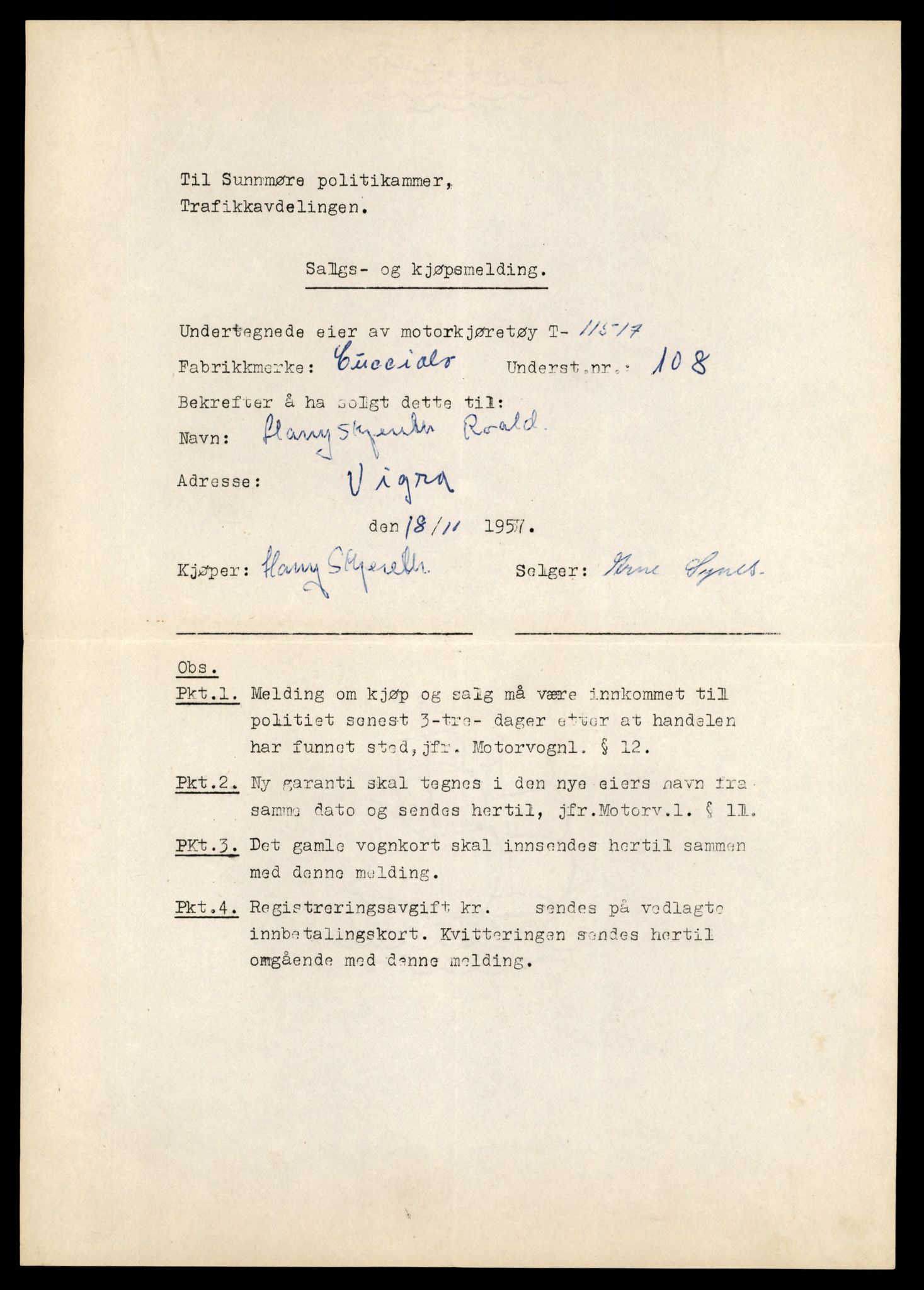 Møre og Romsdal vegkontor - Ålesund trafikkstasjon, AV/SAT-A-4099/F/Fe/L0029: Registreringskort for kjøretøy T 11430 - T 11619, 1927-1998, p. 1594