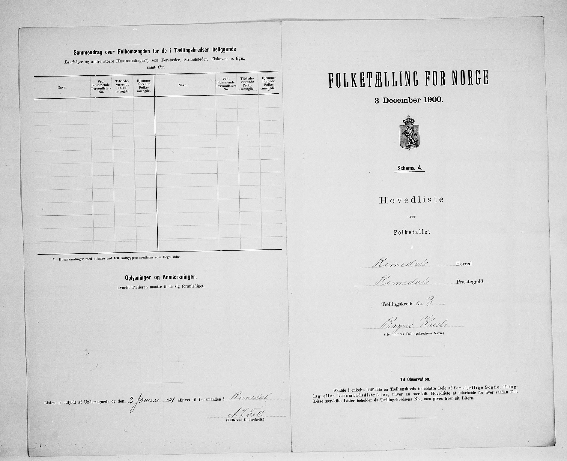 SAH, 1900 census for Romedal, 1900, p. 24