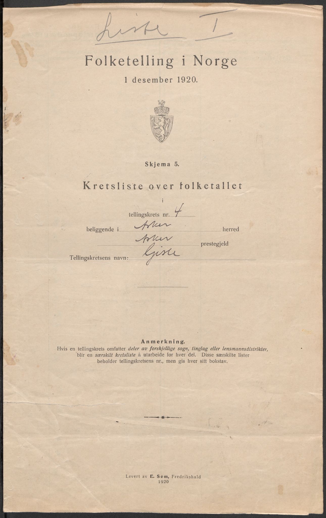 SAO, 1920 census for Asker, 1920, p. 24