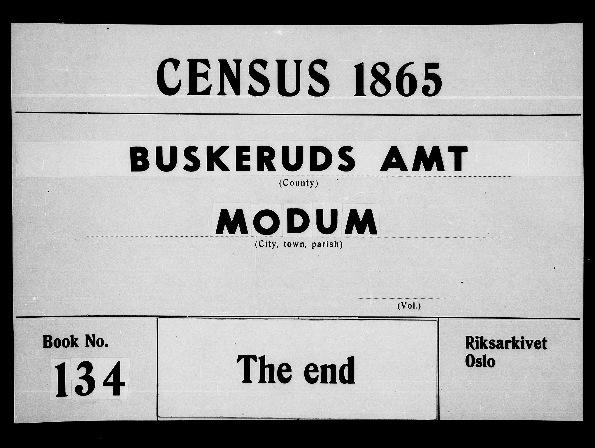 RA, 1865 census for Modum, 1865, p. 330