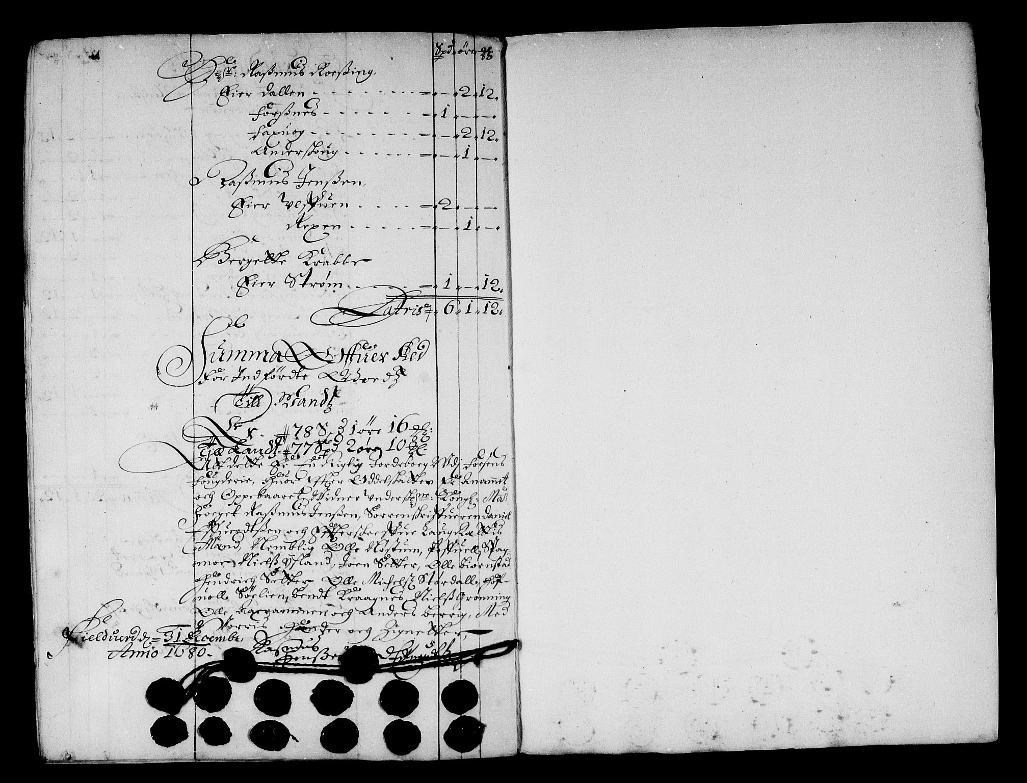 Rentekammeret inntil 1814, Reviderte regnskaper, Stiftamtstueregnskaper, Trondheim stiftamt og Nordland amt, AV/RA-EA-6044/R/Rf/L0059: Trondheim stiftamt, 1680