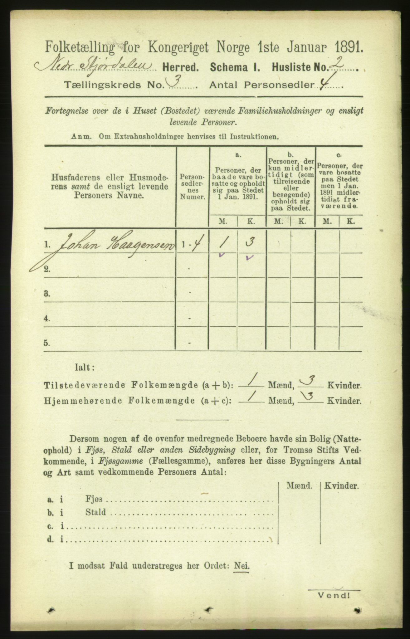 RA, 1891 census for 1714 Nedre Stjørdal, 1891, p. 952