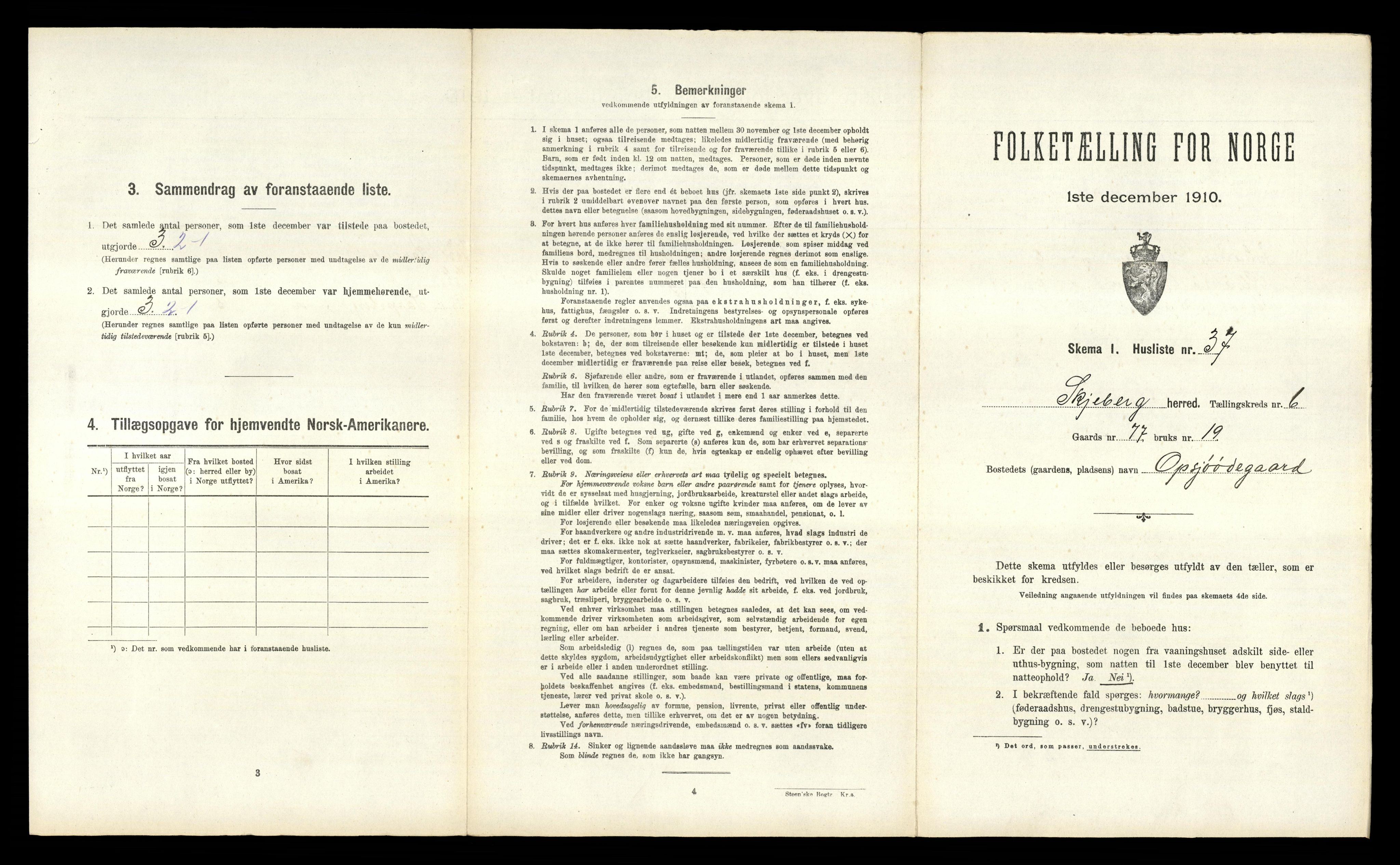 RA, 1910 census for Skjeberg, 1910, p. 1038