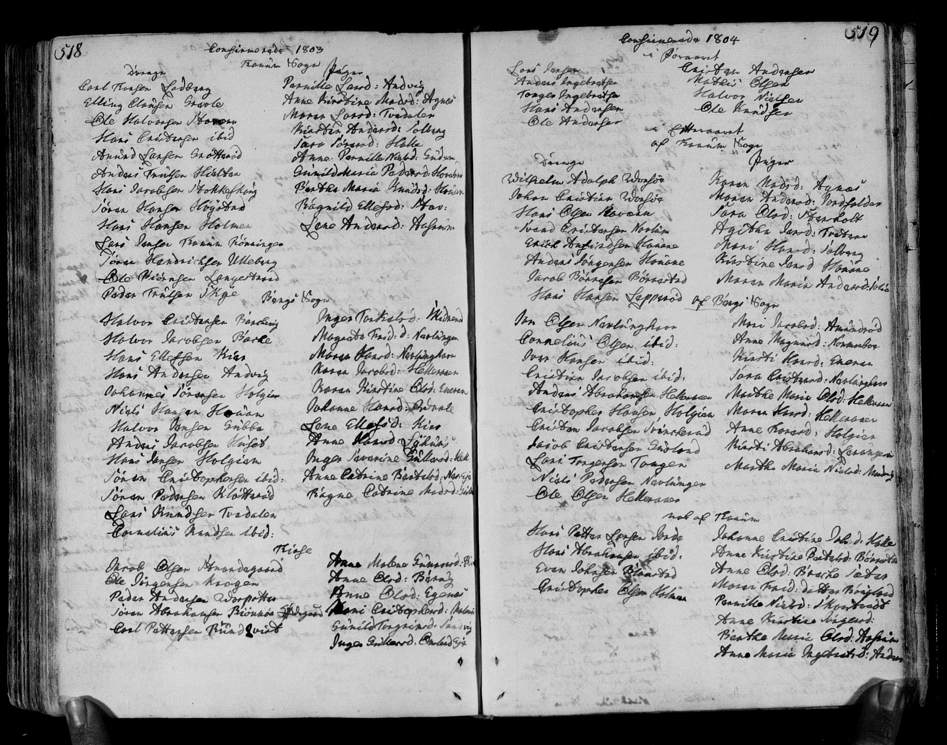 Brunlanes kirkebøker, SAKO/A-342/F/Fa/L0002: Parish register (official) no. I 2, 1802-1834, p. 518-519