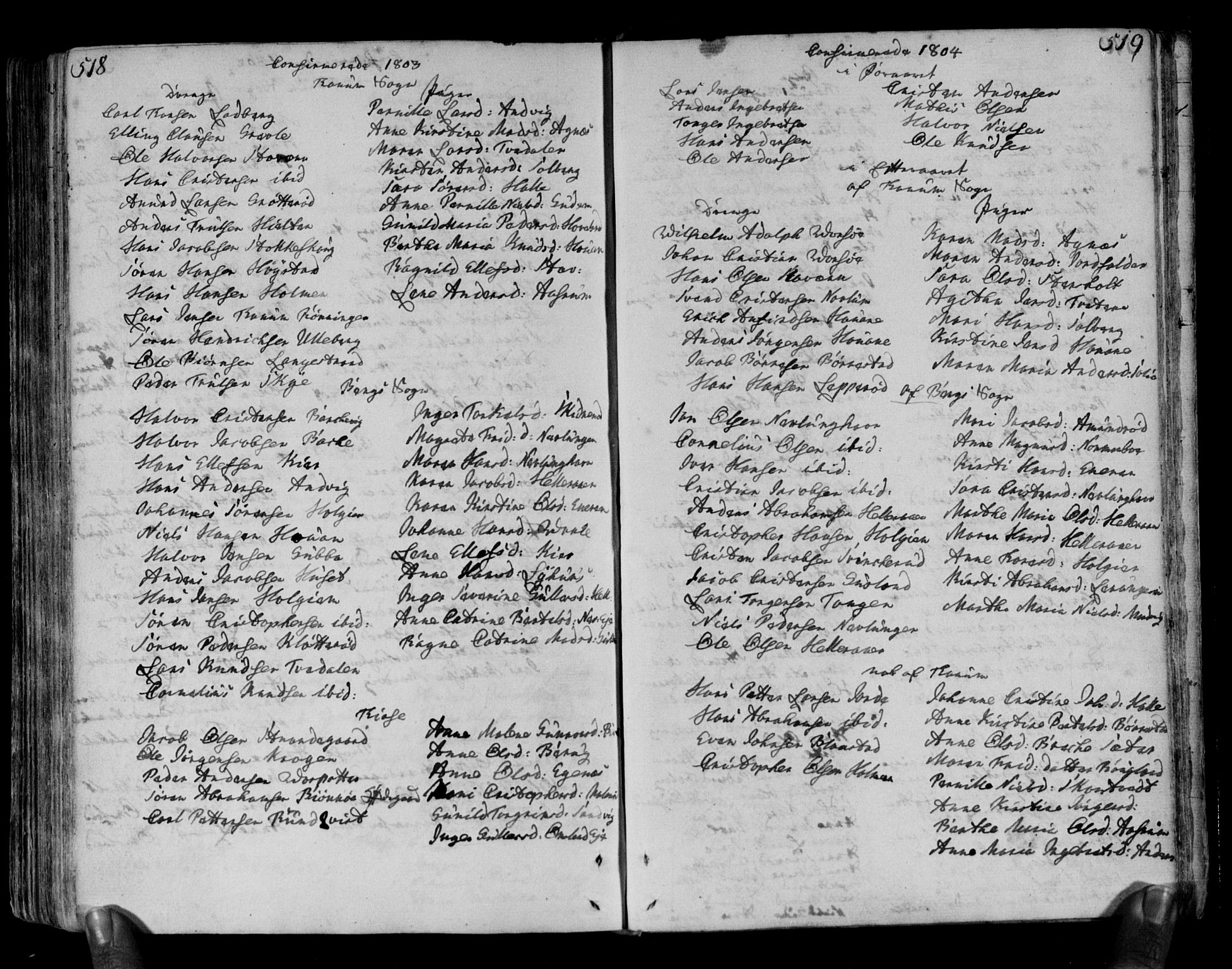 Brunlanes kirkebøker, AV/SAKO-A-342/F/Fa/L0002: Parish register (official) no. I 2, 1802-1834, p. 518-519