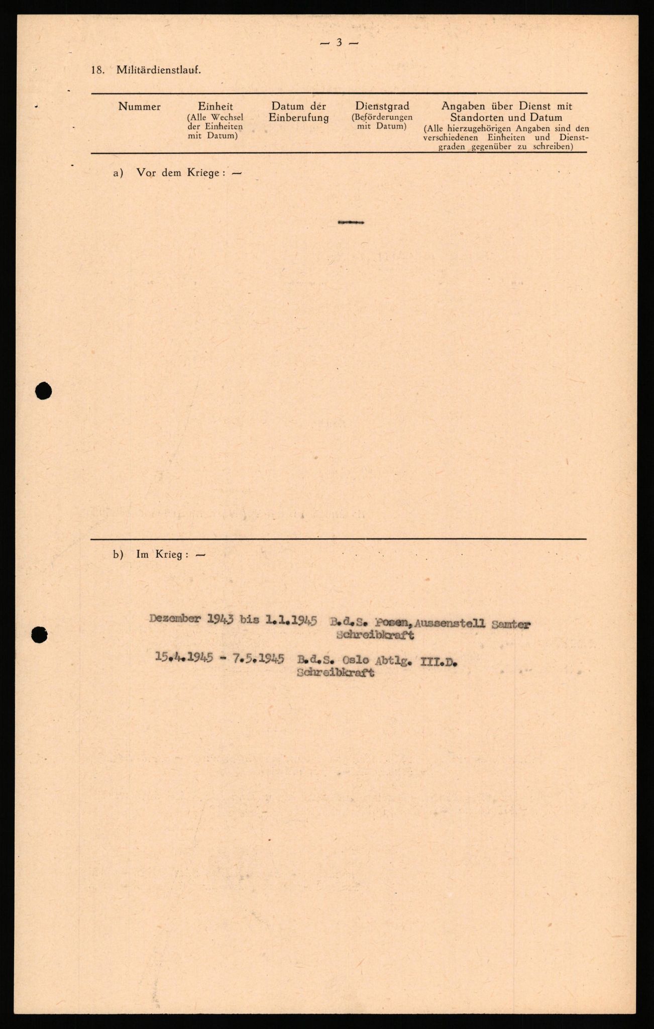 Forsvaret, Forsvarets overkommando II, AV/RA-RAFA-3915/D/Db/L0032: CI Questionaires. Tyske okkupasjonsstyrker i Norge. Tyskere., 1945-1946, p. 143