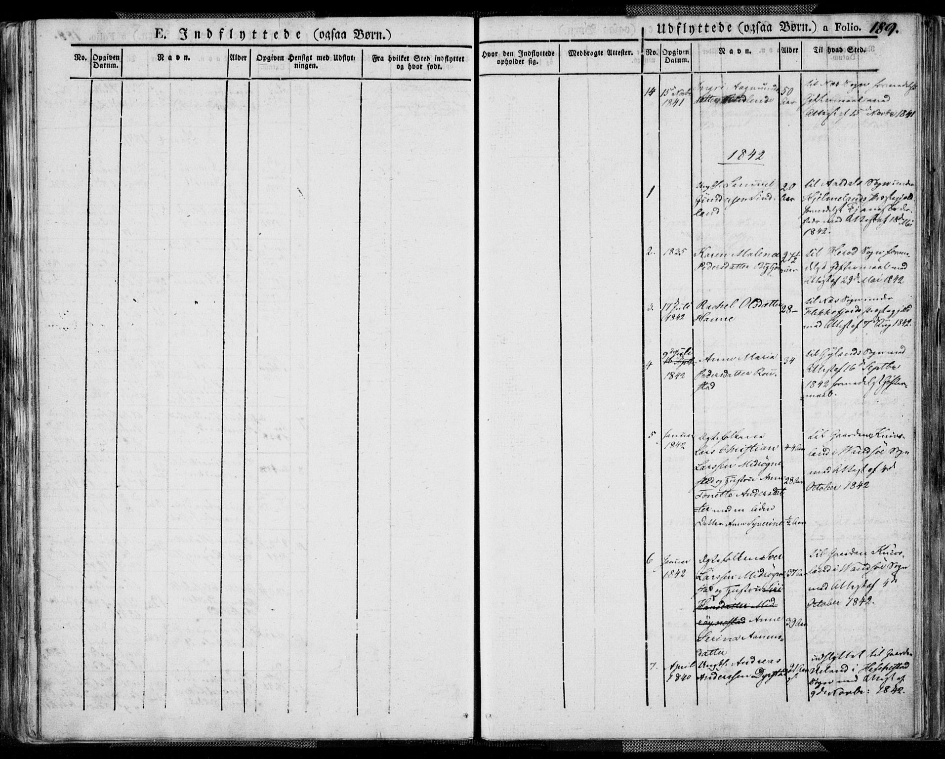 Kvinesdal sokneprestkontor, AV/SAK-1111-0026/F/Fa/Fab/L0004: Parish register (official) no. A 4, 1829-1843, p. 189