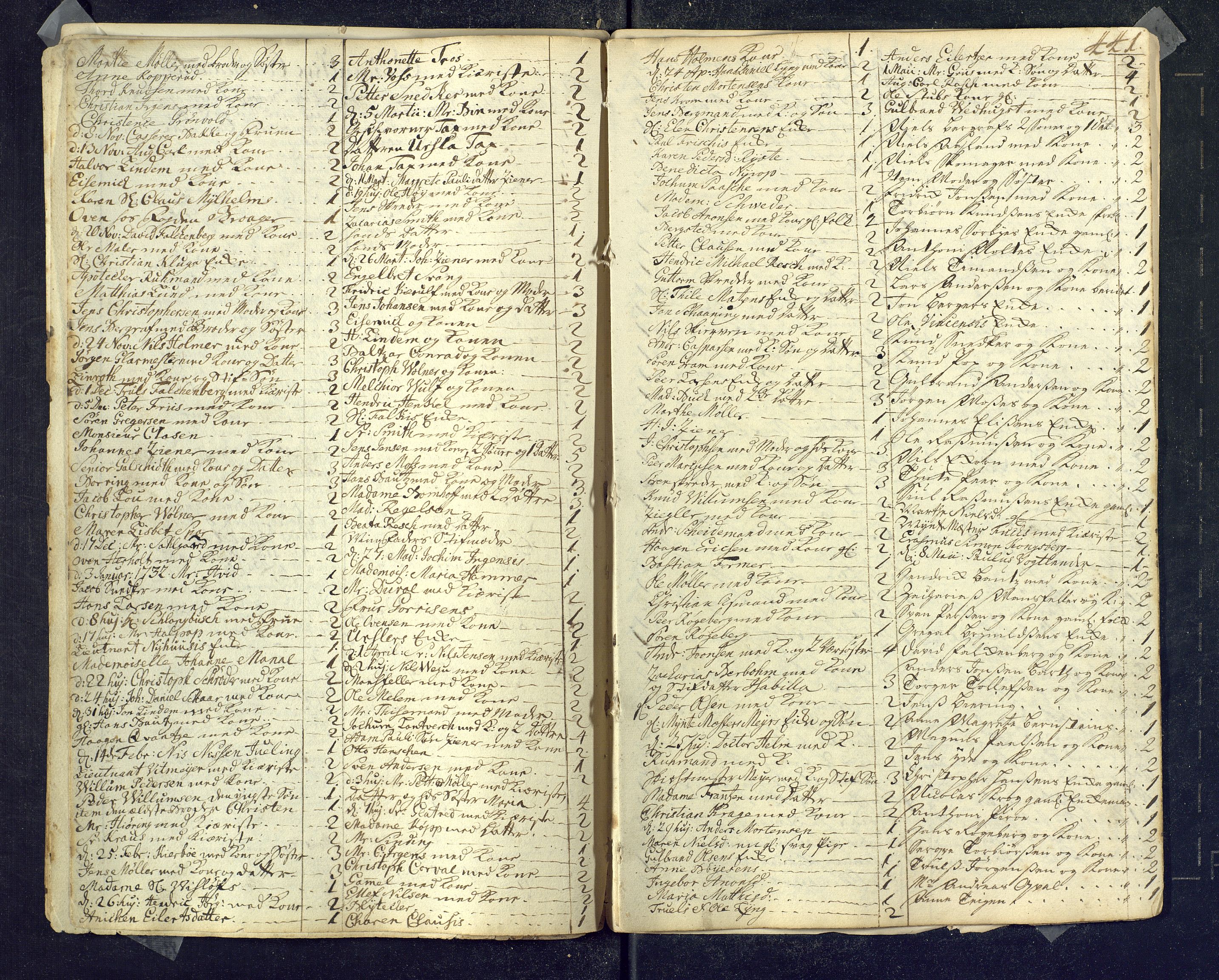 Kongsberg kirkebøker, SAKO/A-22/M/Ma/L0001: Communicants register no. 1, 1731-1739, p. 441