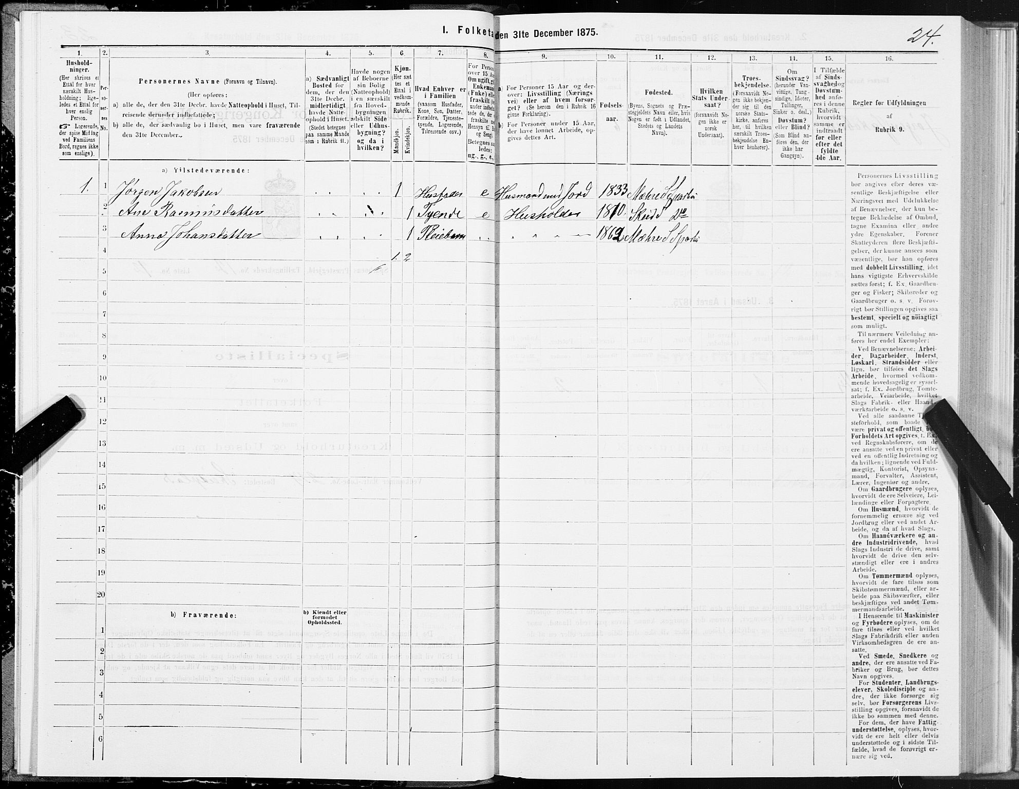 SAT, 1875 census for 1731P Sparbu, 1875, p. 5024