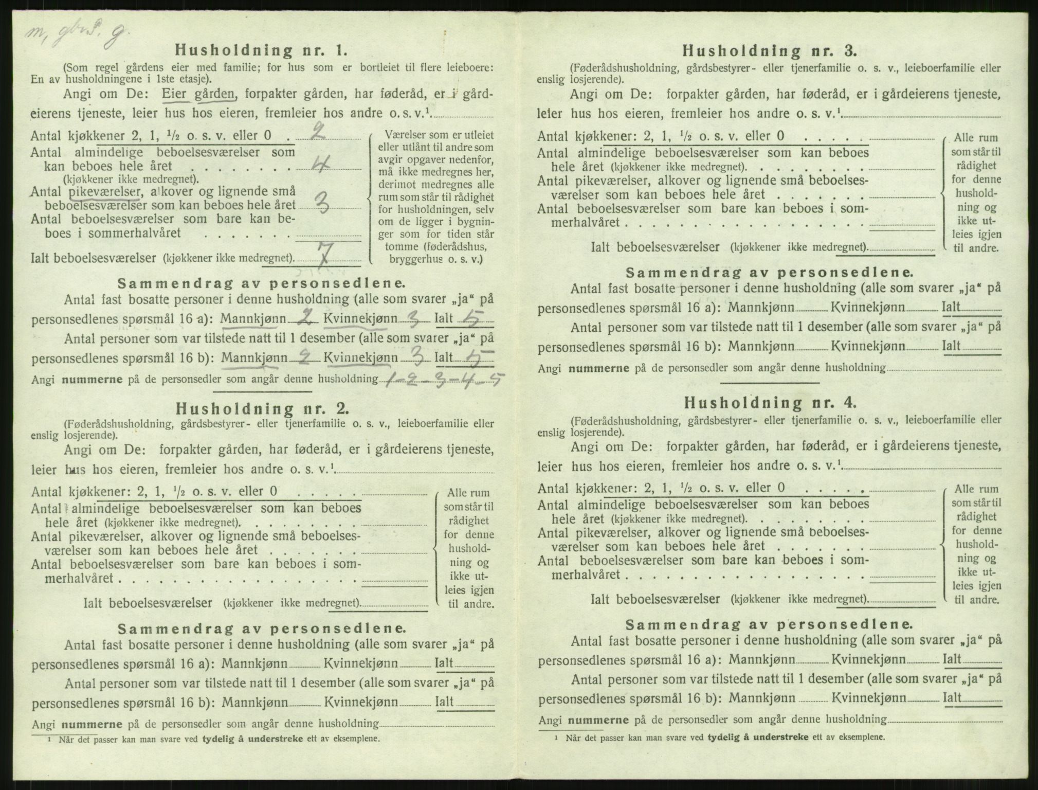 SAT, 1920 census for Giske, 1920, p. 53