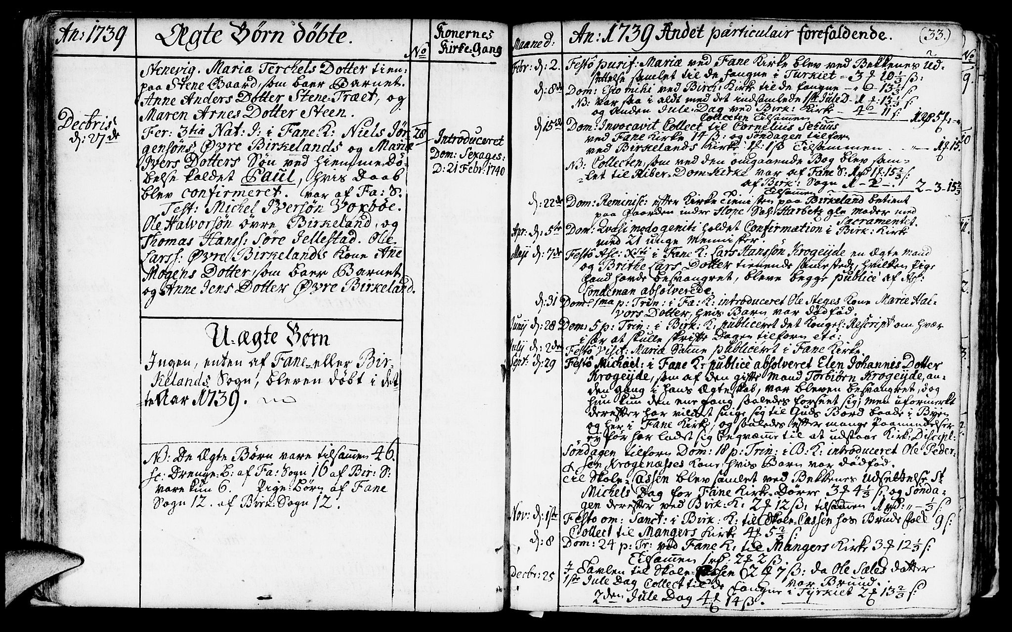 Fana Sokneprestembete, AV/SAB-A-75101/H/Haa/Haaa/L0003: Parish register (official) no. A 3, 1736-1757, p. 33