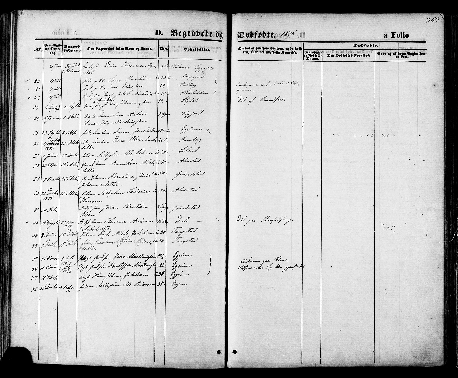 Ministerialprotokoller, klokkerbøker og fødselsregistre - Nordland, AV/SAT-A-1459/880/L1132: Parish register (official) no. 880A06, 1869-1887, p. 363