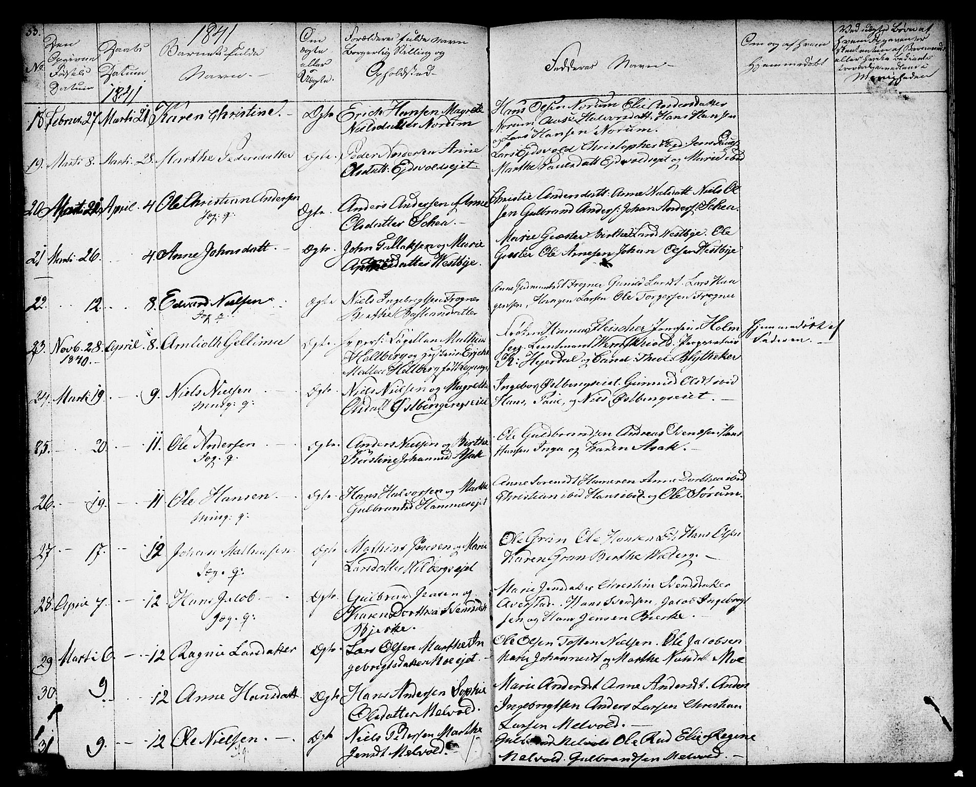 Sørum prestekontor Kirkebøker, AV/SAO-A-10303/F/Fa/L0004: Parish register (official) no. I 4, 1829-1845, p. 53