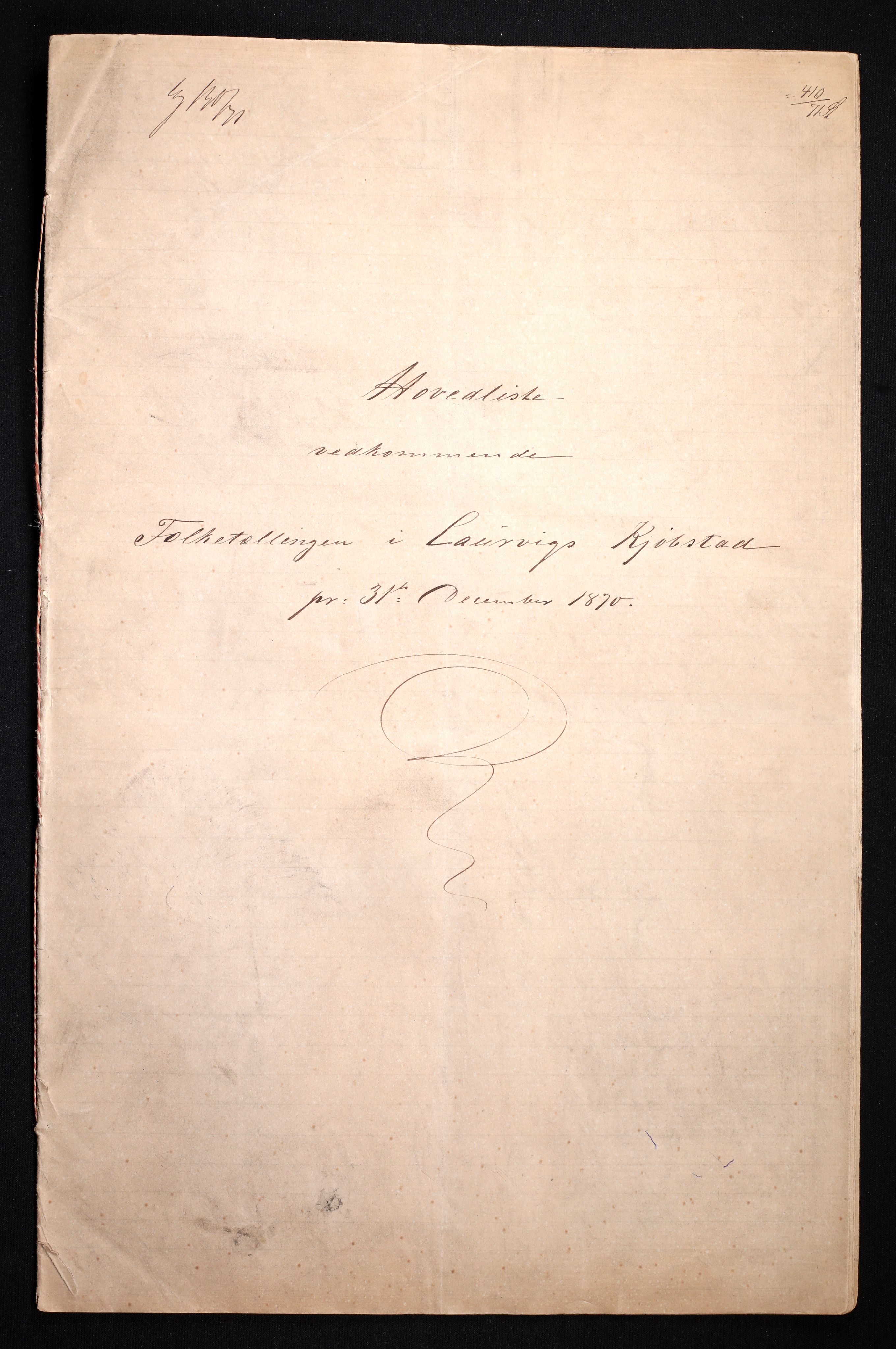 RA, 1870 census for 0707 Larvik, 1870, p. 3
