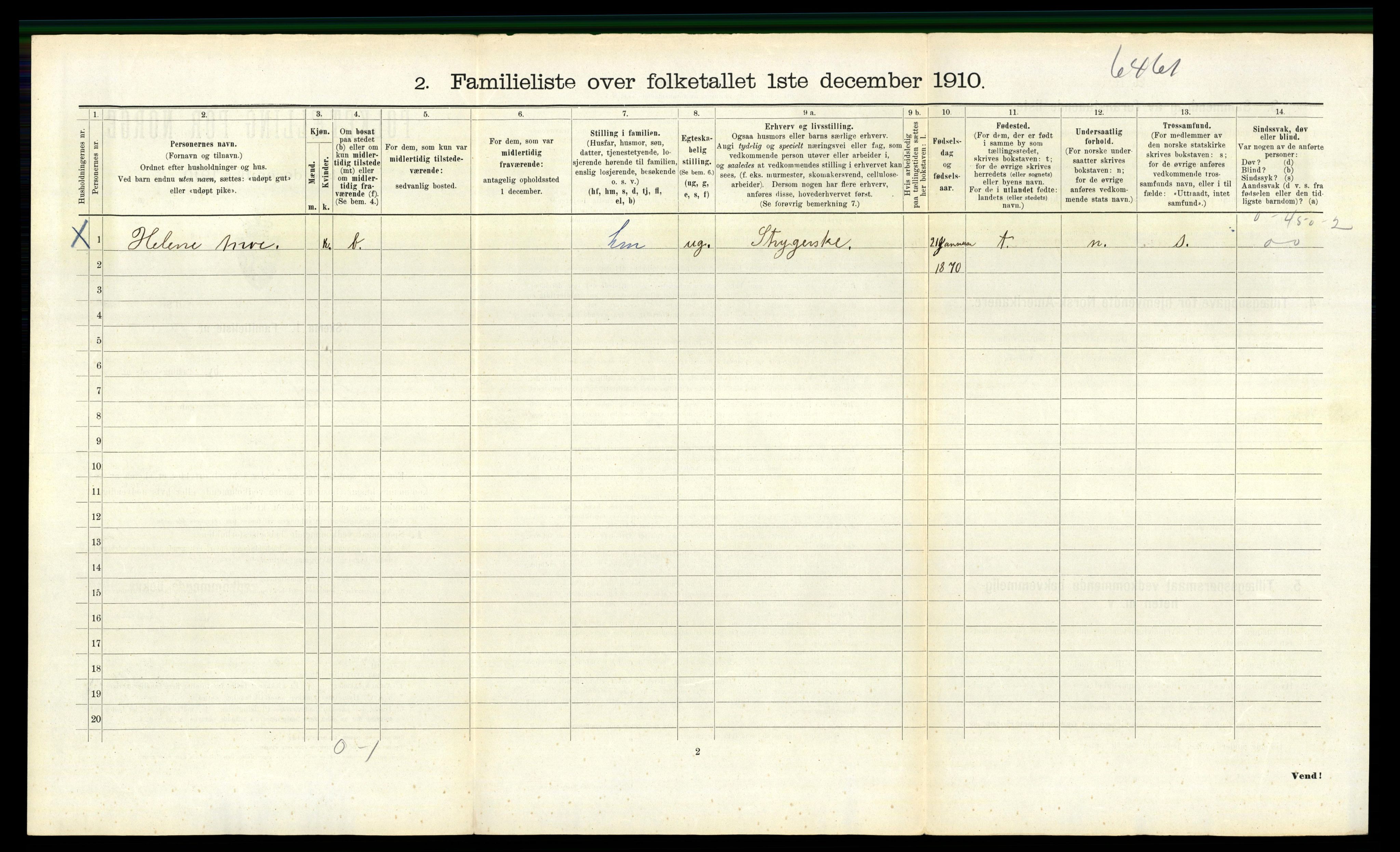 RA, 1910 census for Bergen, 1910, p. 39884