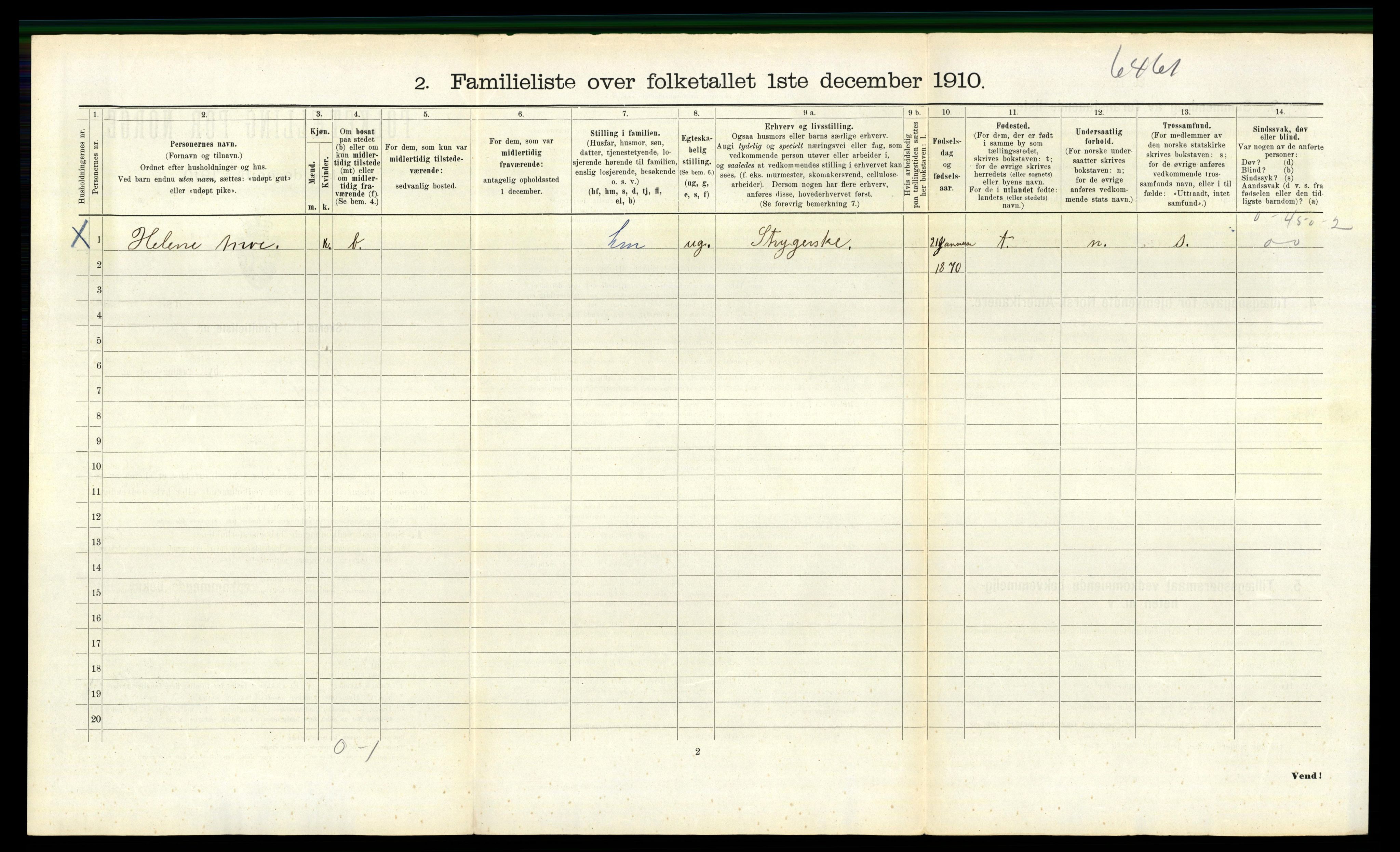 RA, 1910 census for Bergen, 1910, p. 39884