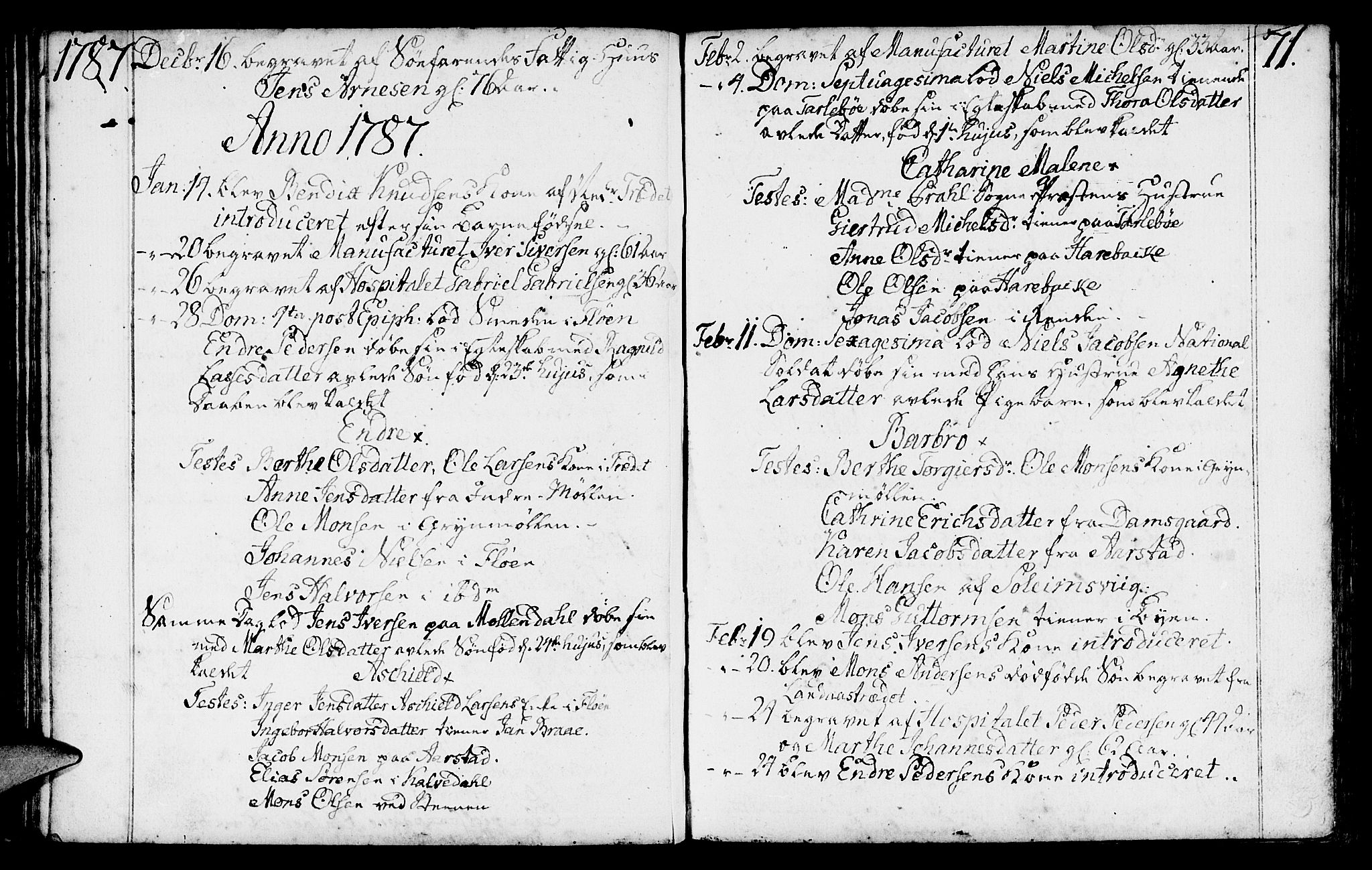 St. Jørgens hospital og Årstad sokneprestembete, SAB/A-99934: Parish register (official) no. A 2, 1766-1814, p. 71