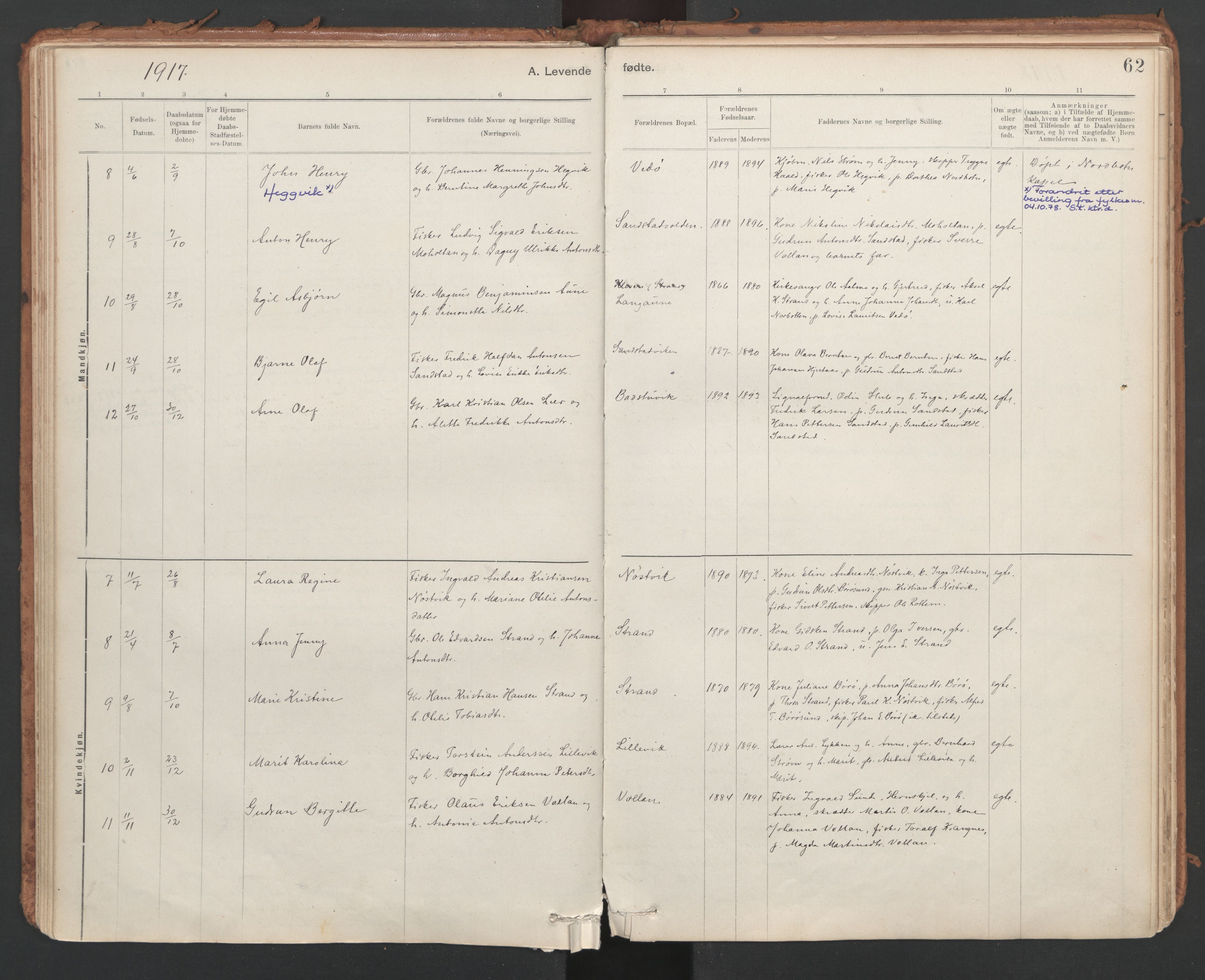 Ministerialprotokoller, klokkerbøker og fødselsregistre - Sør-Trøndelag, SAT/A-1456/639/L0572: Parish register (official) no. 639A01, 1890-1920, p. 62