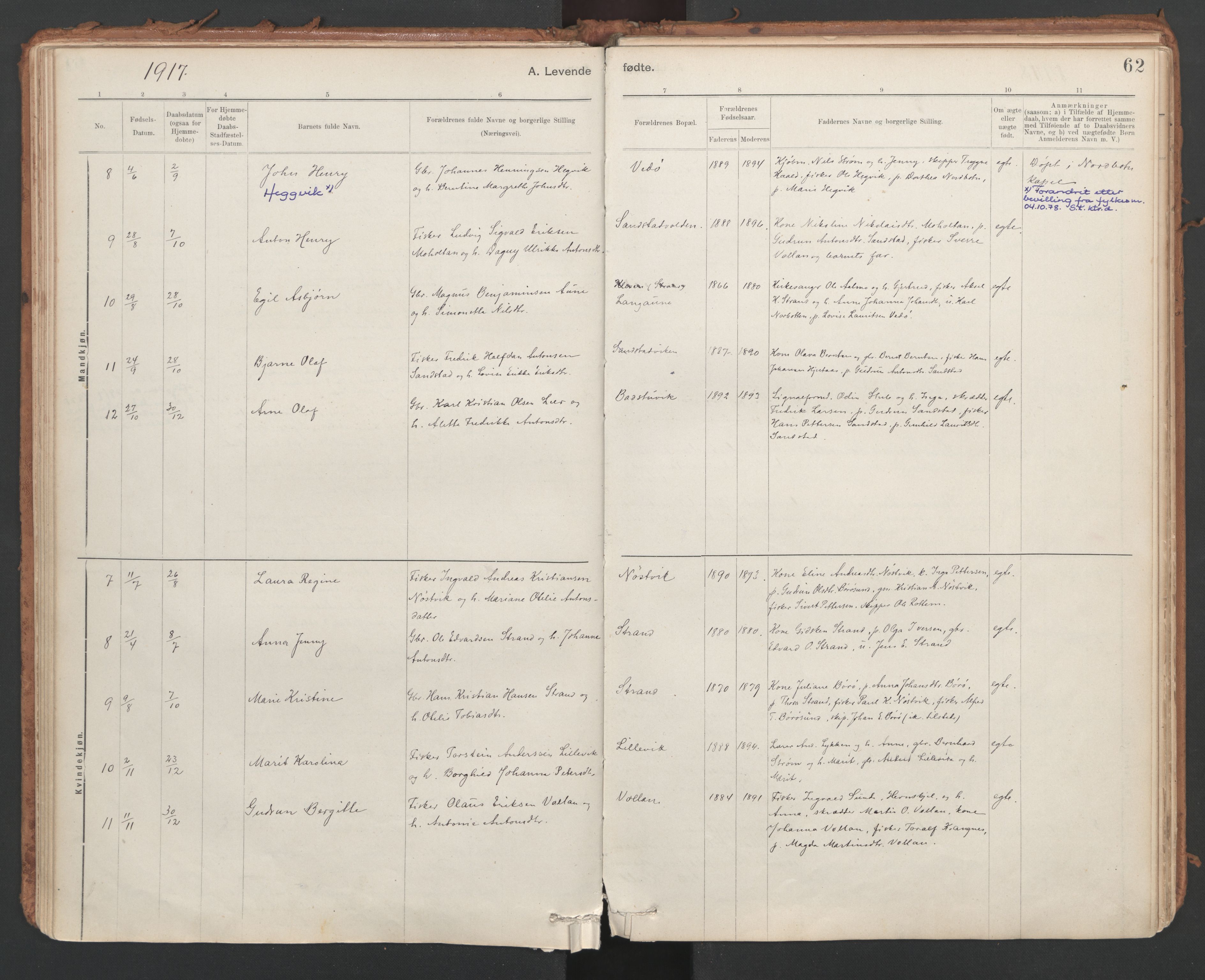 Ministerialprotokoller, klokkerbøker og fødselsregistre - Sør-Trøndelag, AV/SAT-A-1456/639/L0572: Parish register (official) no. 639A01, 1890-1920, p. 62