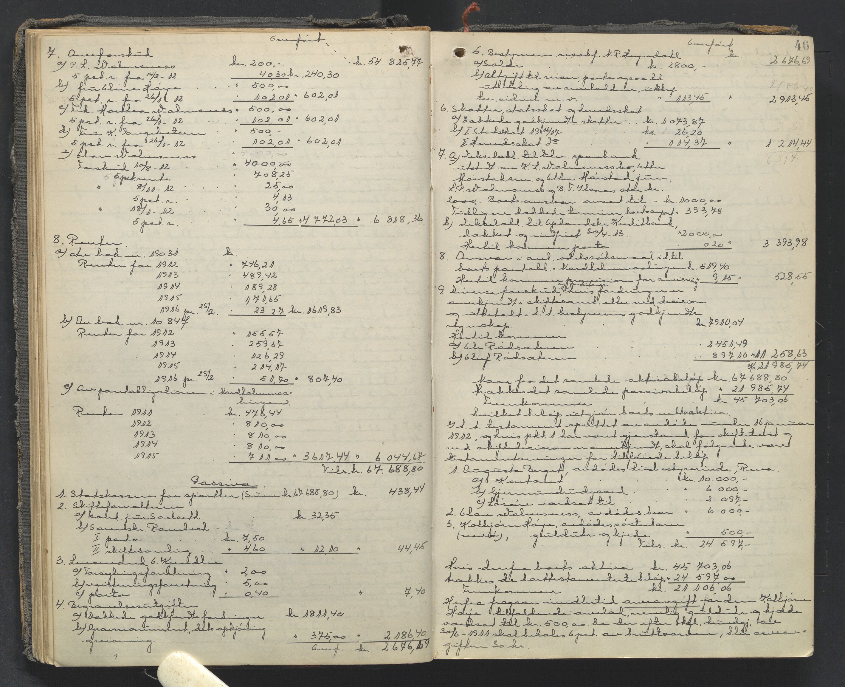 Sør-Østerdal sorenskriveri, AV/SAH-TING-018/J/Jc/L0006: Skifteutlodningsprotokoller, 1915-1929, p. 45b-46a