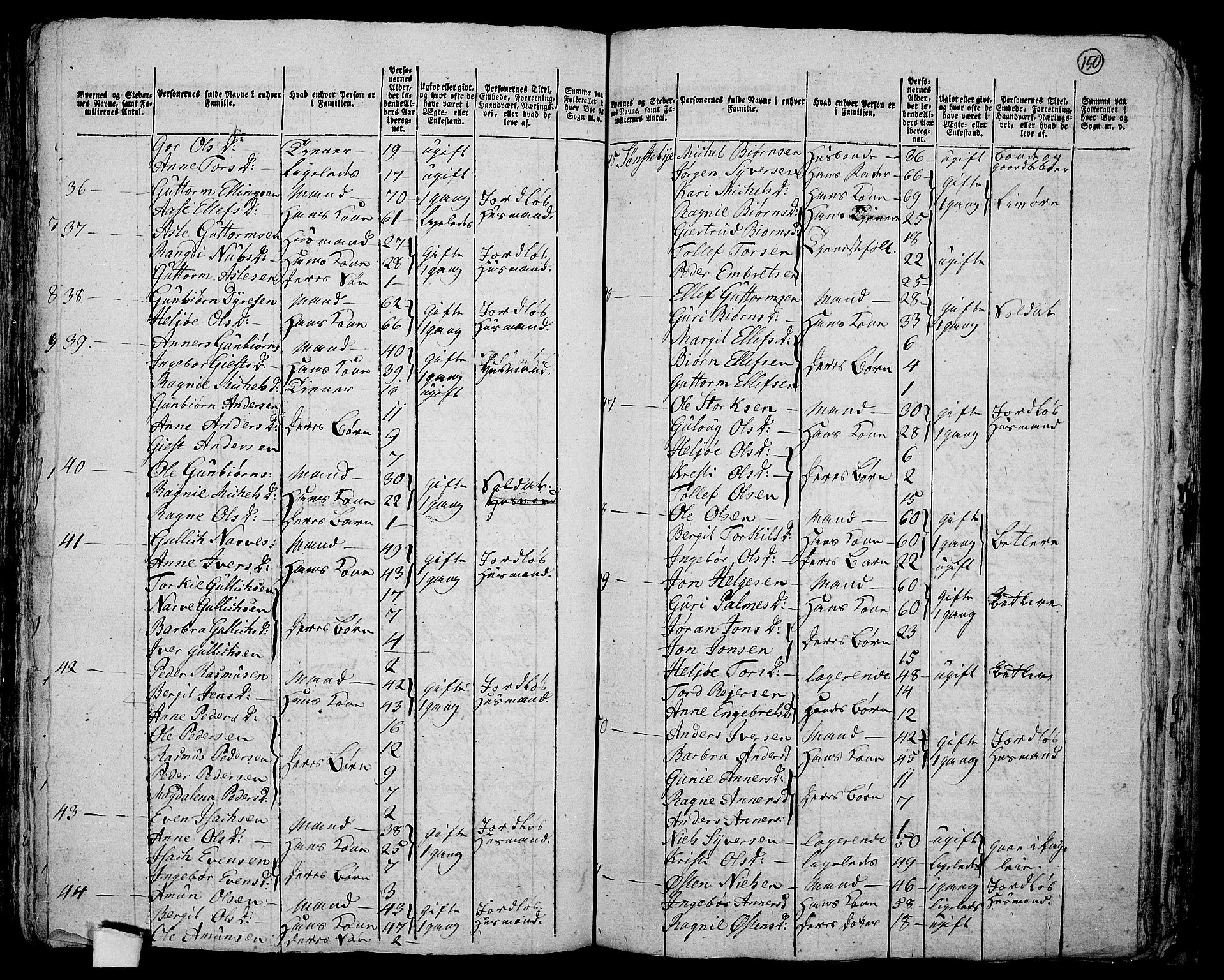 RA, 1801 census for 0616P Nes, 1801, p. 149b-150a