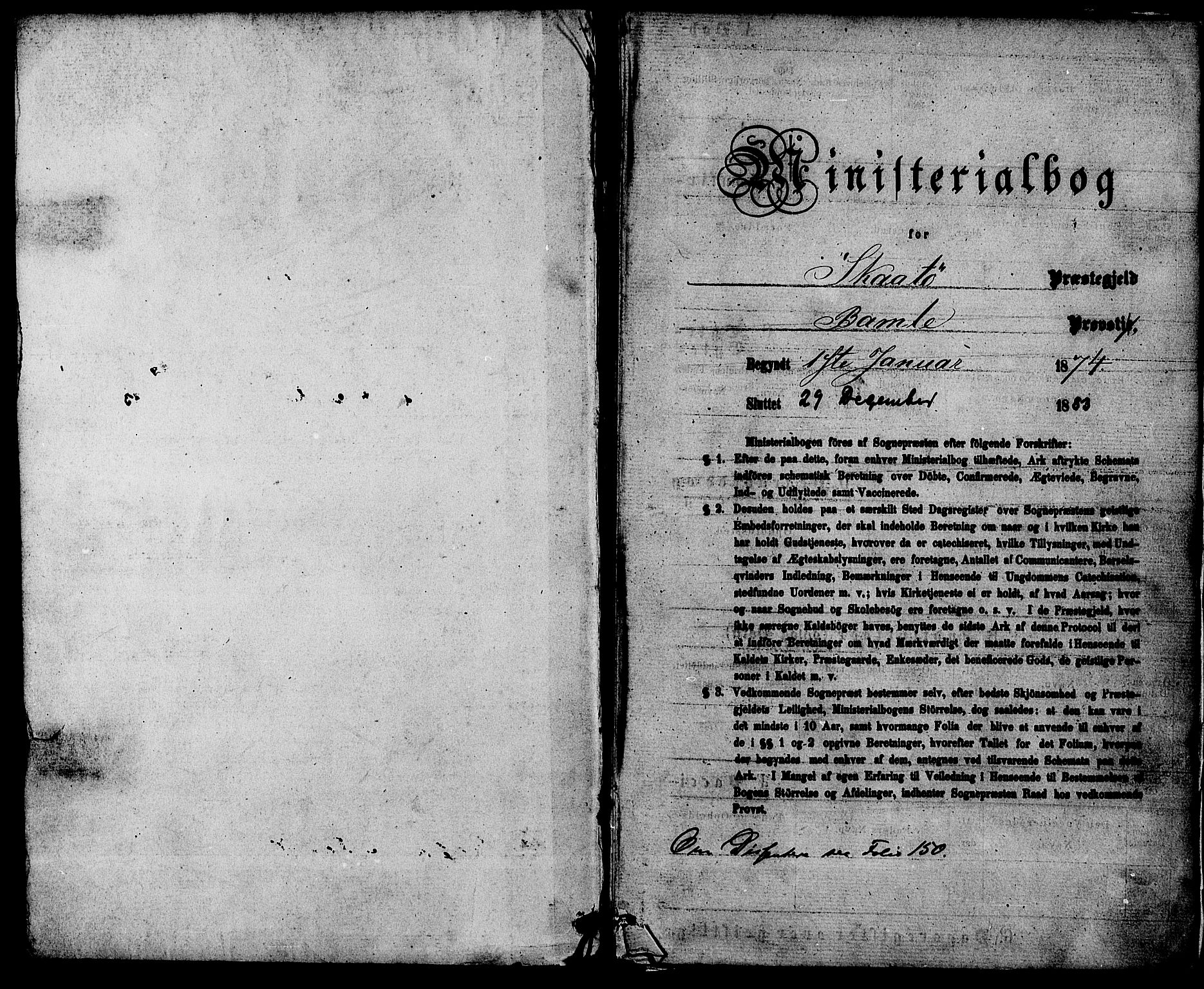 Skåtøy kirkebøker, SAKO/A-304/F/Fa/L0001: Parish register (official) no. I 1, 1874-1883