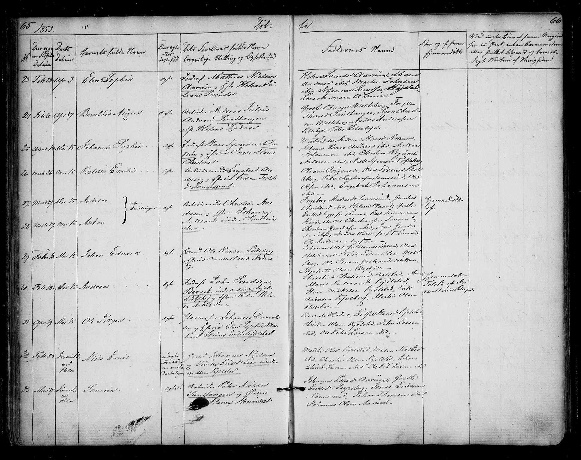 Borge prestekontor Kirkebøker, AV/SAO-A-10903/F/Fa/L0005: Parish register (official) no. I 5, 1848-1860, p. 65-66