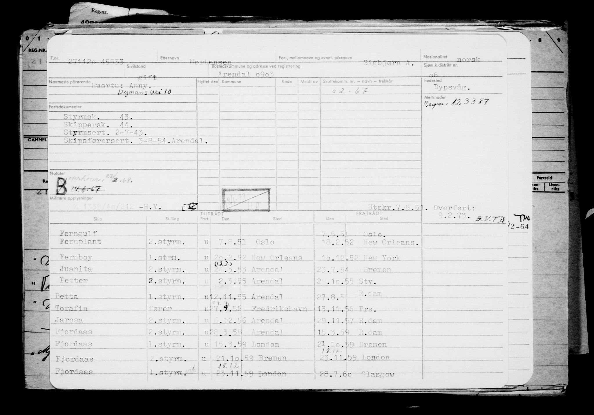 Direktoratet for sjømenn, AV/RA-S-3545/G/Gb/L0187: Hovedkort, 1920, p. 619