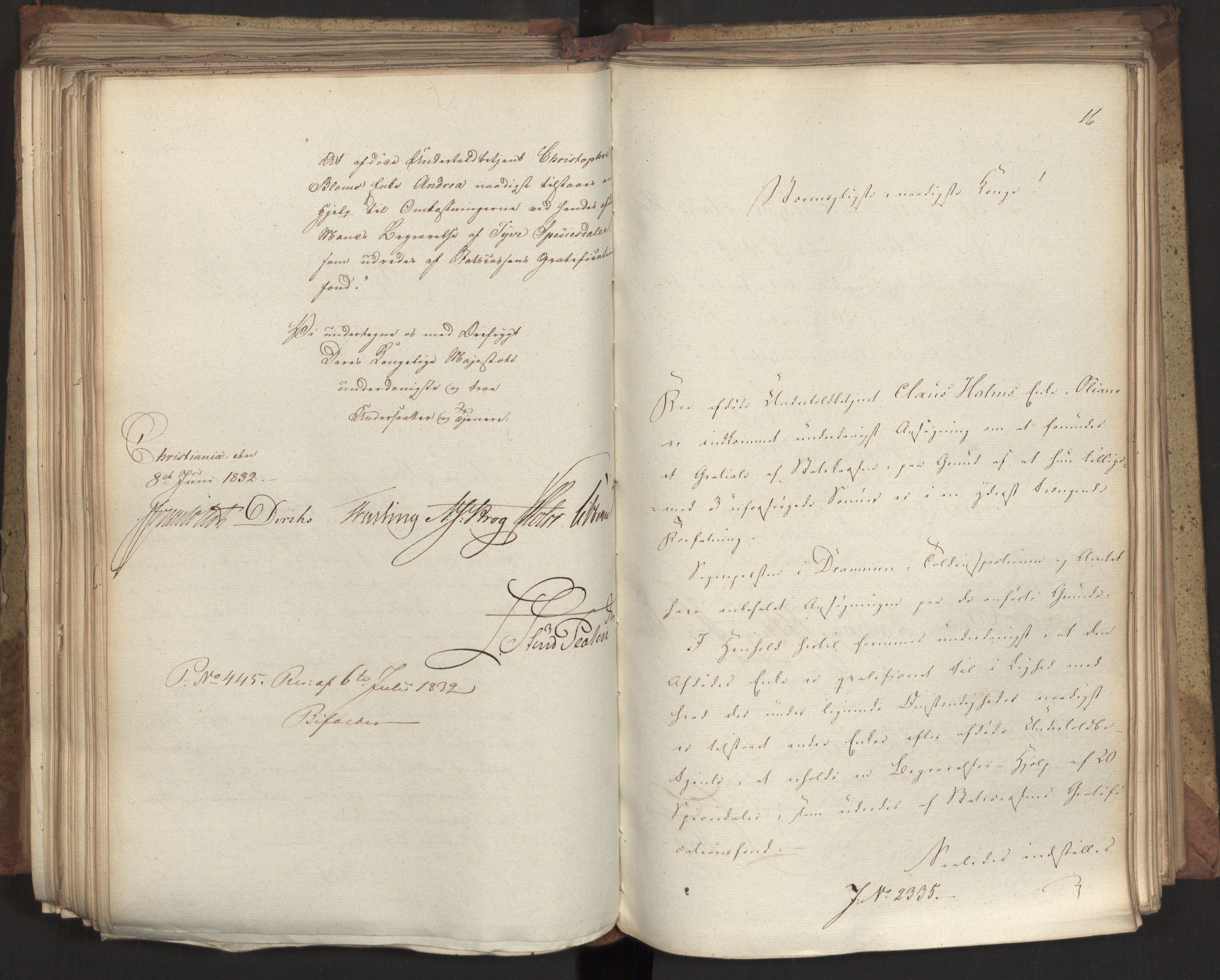 Statsrådsavdelingen i Stockholm, AV/RA-S-1003/D/Da/L0078: Regjeringsinnstillinger nr. 2260-2399, 1832, p. 304