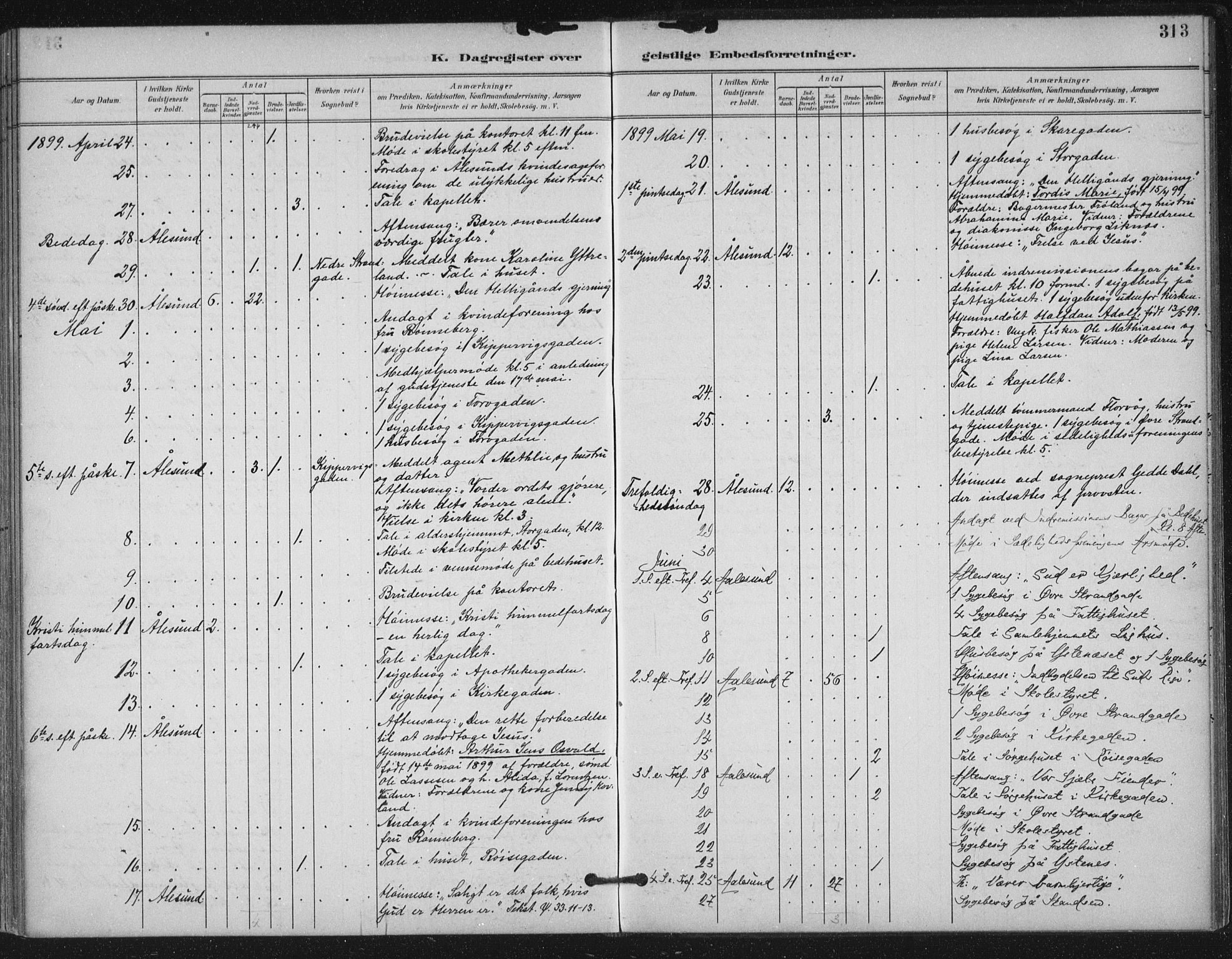 Ministerialprotokoller, klokkerbøker og fødselsregistre - Møre og Romsdal, AV/SAT-A-1454/529/L0457: Parish register (official) no. 529A07, 1894-1903, p. 313