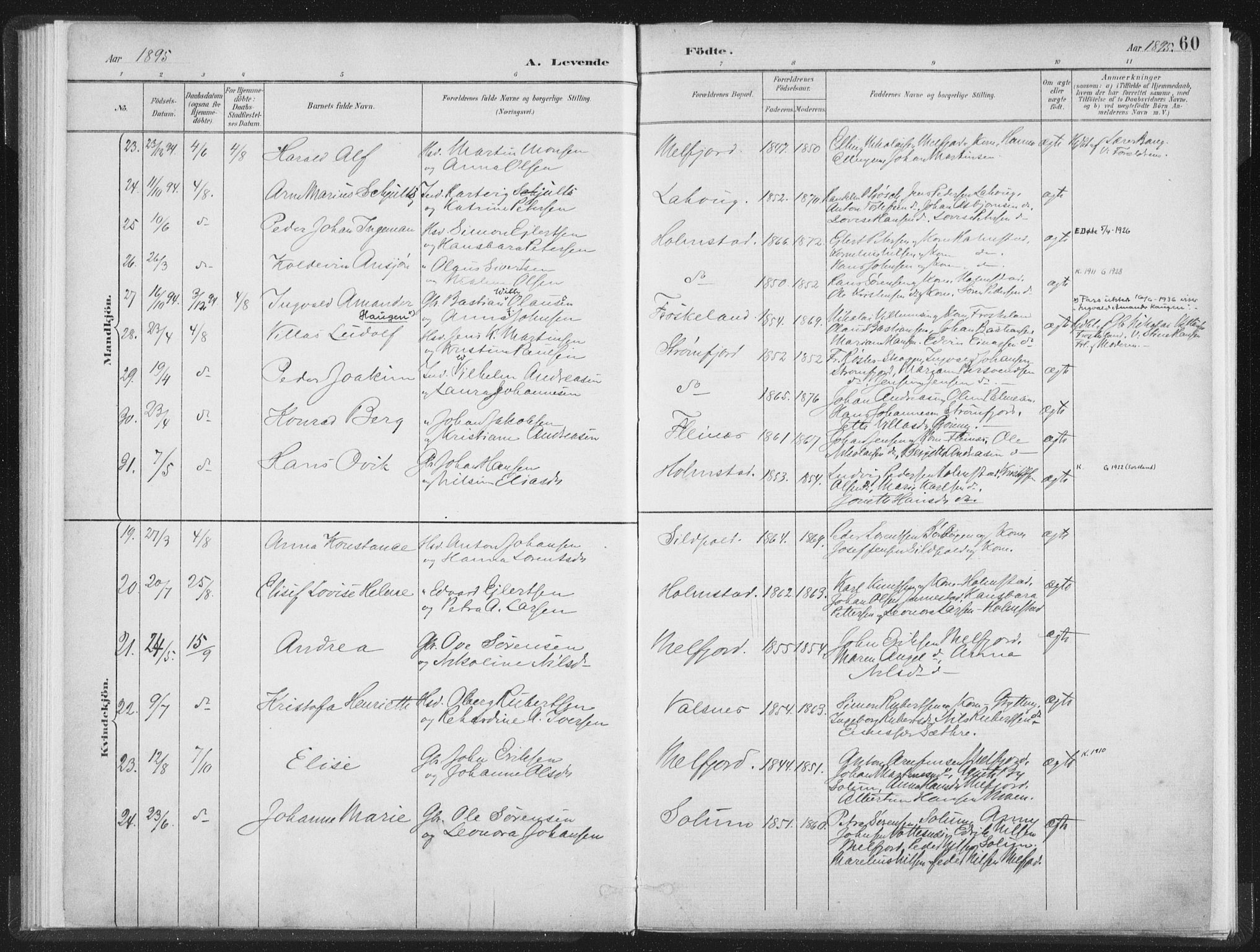 Ministerialprotokoller, klokkerbøker og fødselsregistre - Nordland, SAT/A-1459/890/L1286: Parish register (official) no. 890A01, 1882-1902, p. 60