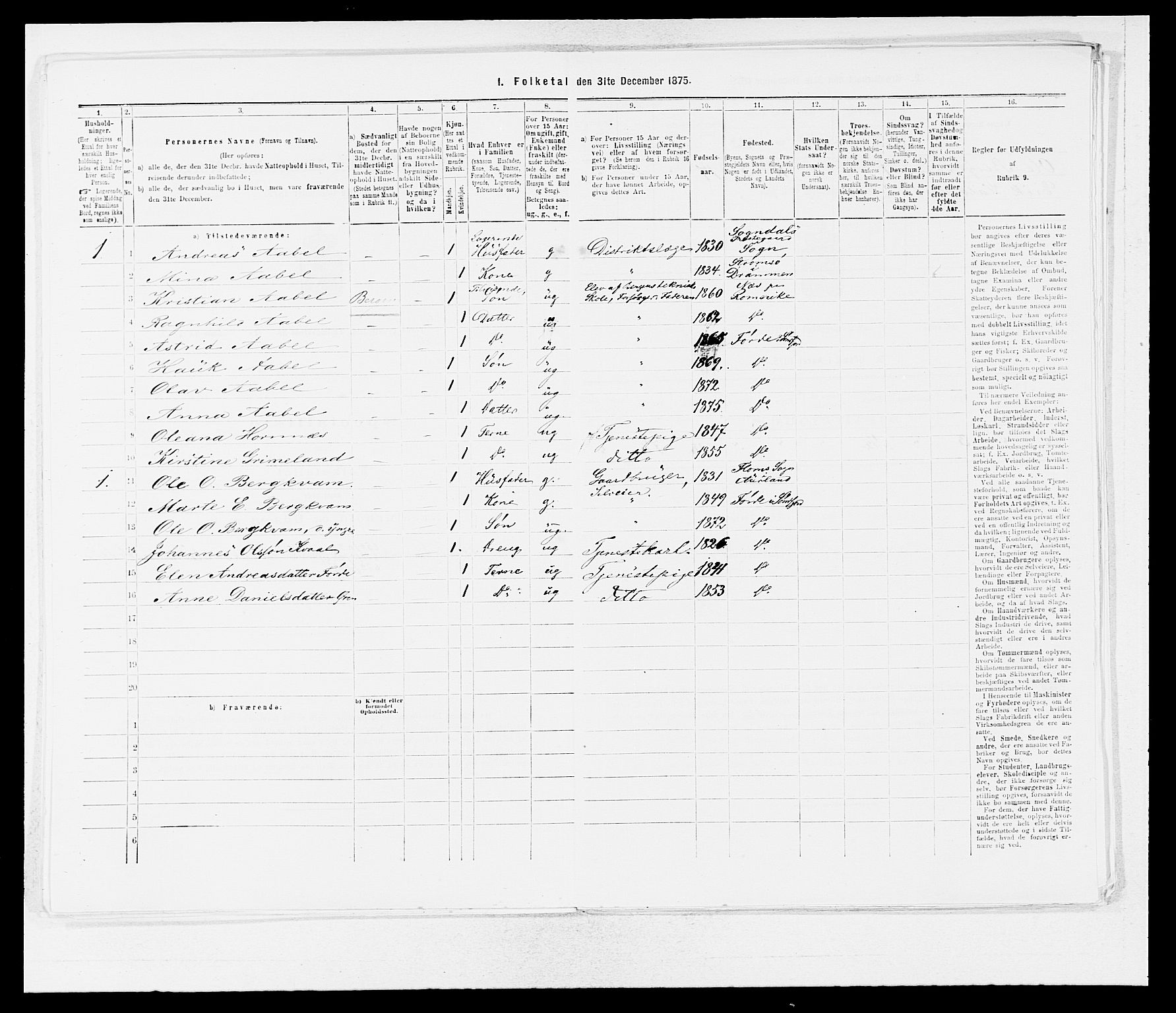 SAB, 1875 census for 1432P Førde, 1875, p. 675