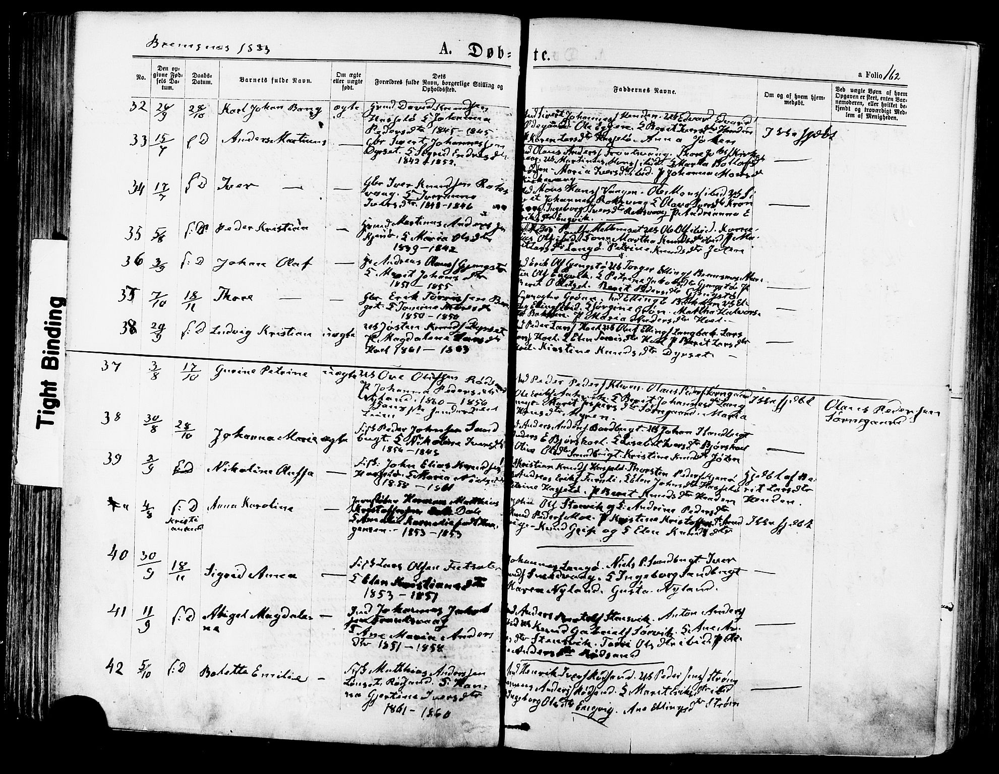 Ministerialprotokoller, klokkerbøker og fødselsregistre - Møre og Romsdal, SAT/A-1454/568/L0806: Parish register (official) no. 568A12 /3, 1878-1884, p. 162
