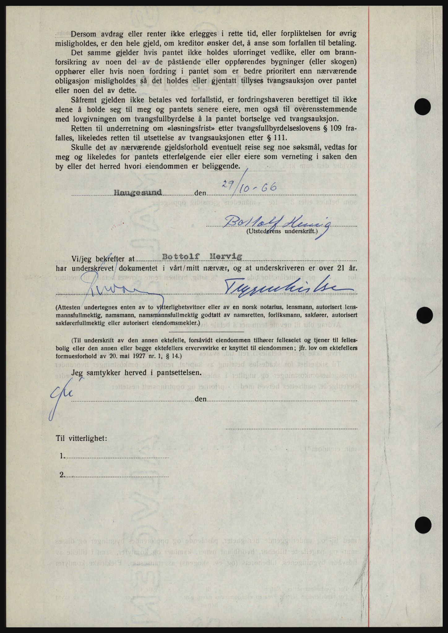 Haugesund tingrett, SAST/A-101415/01/II/IIC/L0056: Mortgage book no. B 56, 1966-1967, Diary no: : 455/1967