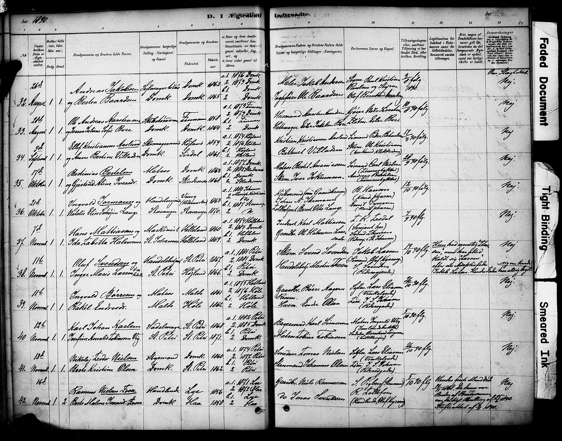 Domkirken sokneprestkontor, SAST/A-101812/001/30/30BA/L0029: Parish register (official) no. A 28, 1878-1904, p. 80