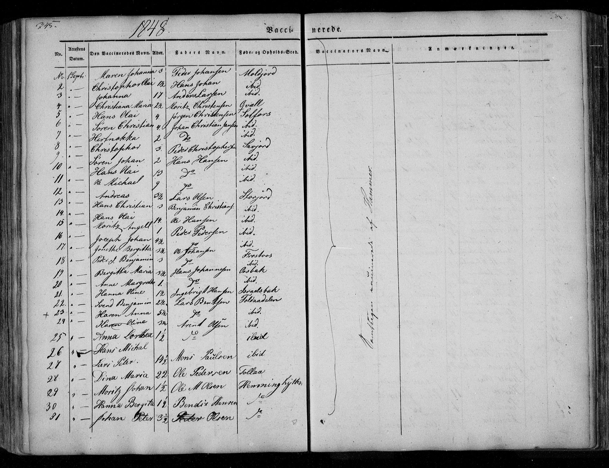 Ministerialprotokoller, klokkerbøker og fødselsregistre - Nordland, AV/SAT-A-1459/846/L0644: Parish register (official) no. 846A02, 1837-1872, p. 345