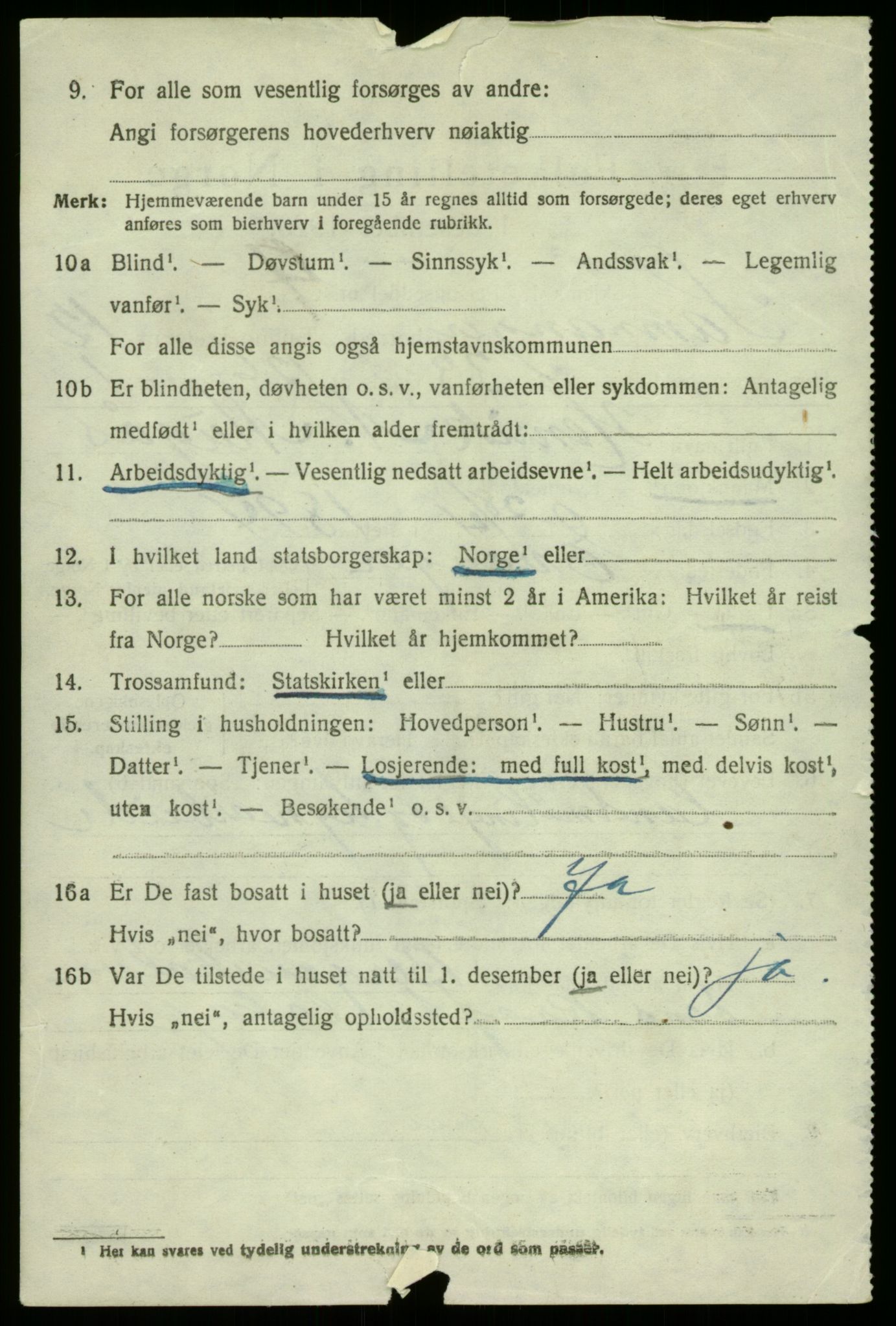 SAB, 1920 census for Samnanger, 1920, p. 5100