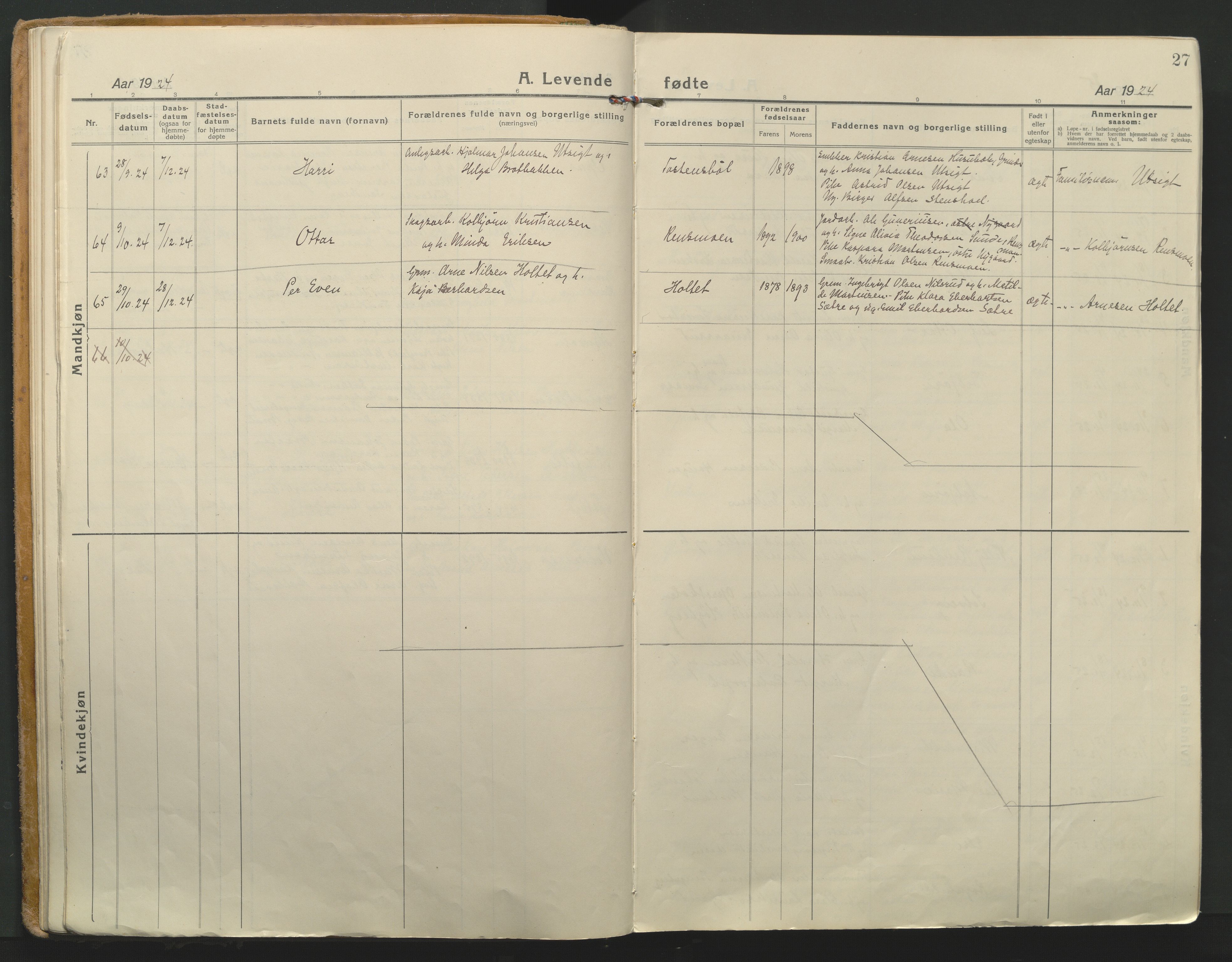 Grue prestekontor, AV/SAH-PREST-036/H/Ha/Haa/L0018: Parish register (official) no. 18, 1923-1940, p. 27