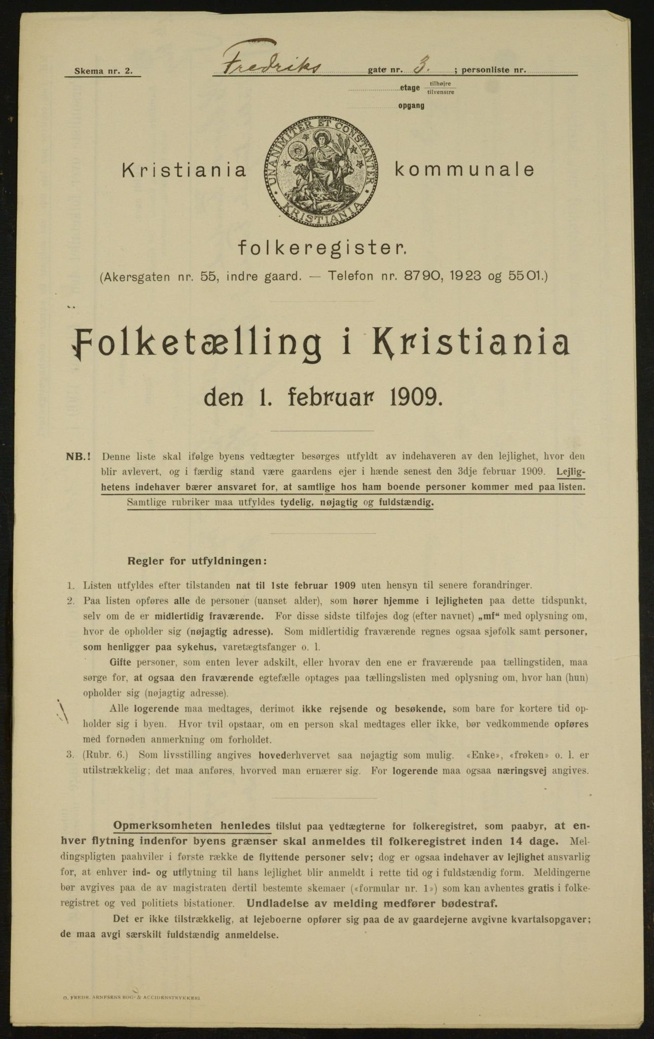 OBA, Municipal Census 1909 for Kristiania, 1909, p. 24096