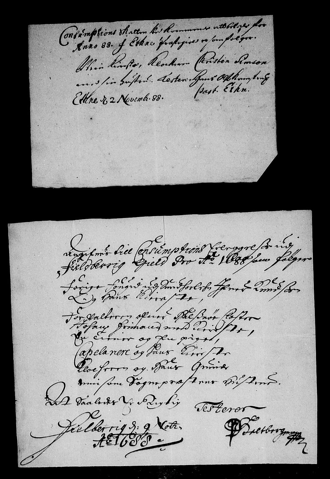 Rentekammeret inntil 1814, Reviderte regnskaper, Stiftamtstueregnskaper, Bergen stiftamt, AV/RA-EA-6043/R/Rc/L0086: Bergen stiftamt, 1688