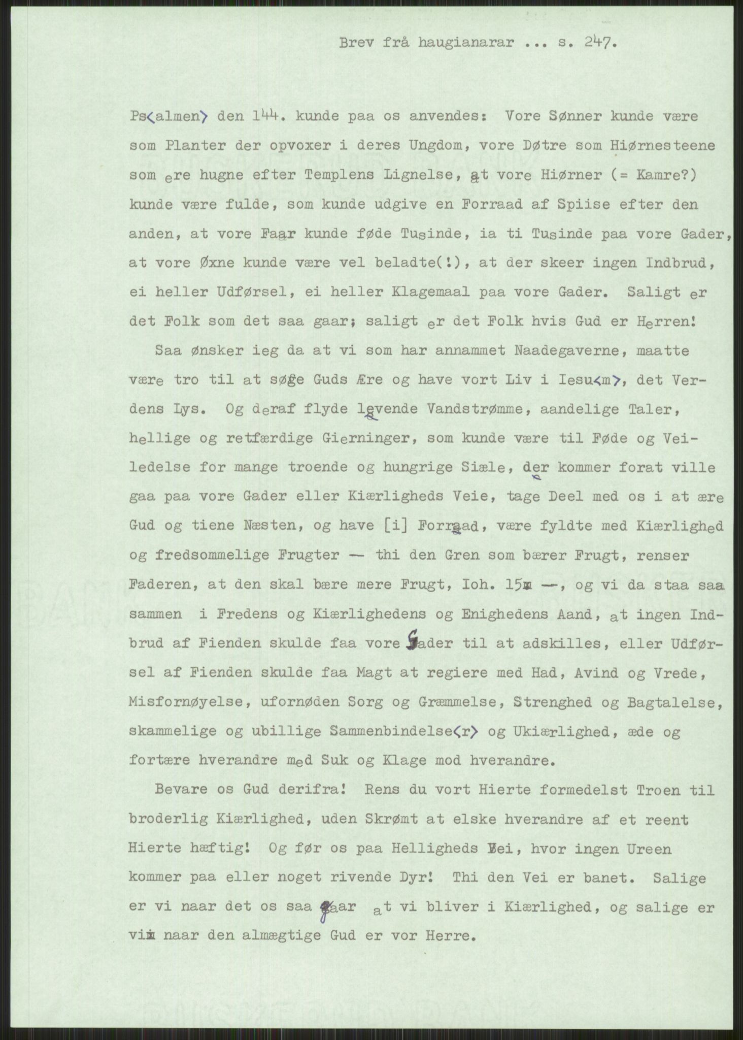 Samlinger til kildeutgivelse, Haugianerbrev, AV/RA-EA-6834/F/L0001: Haugianerbrev I: 1760-1804, 1760-1804, p. 247