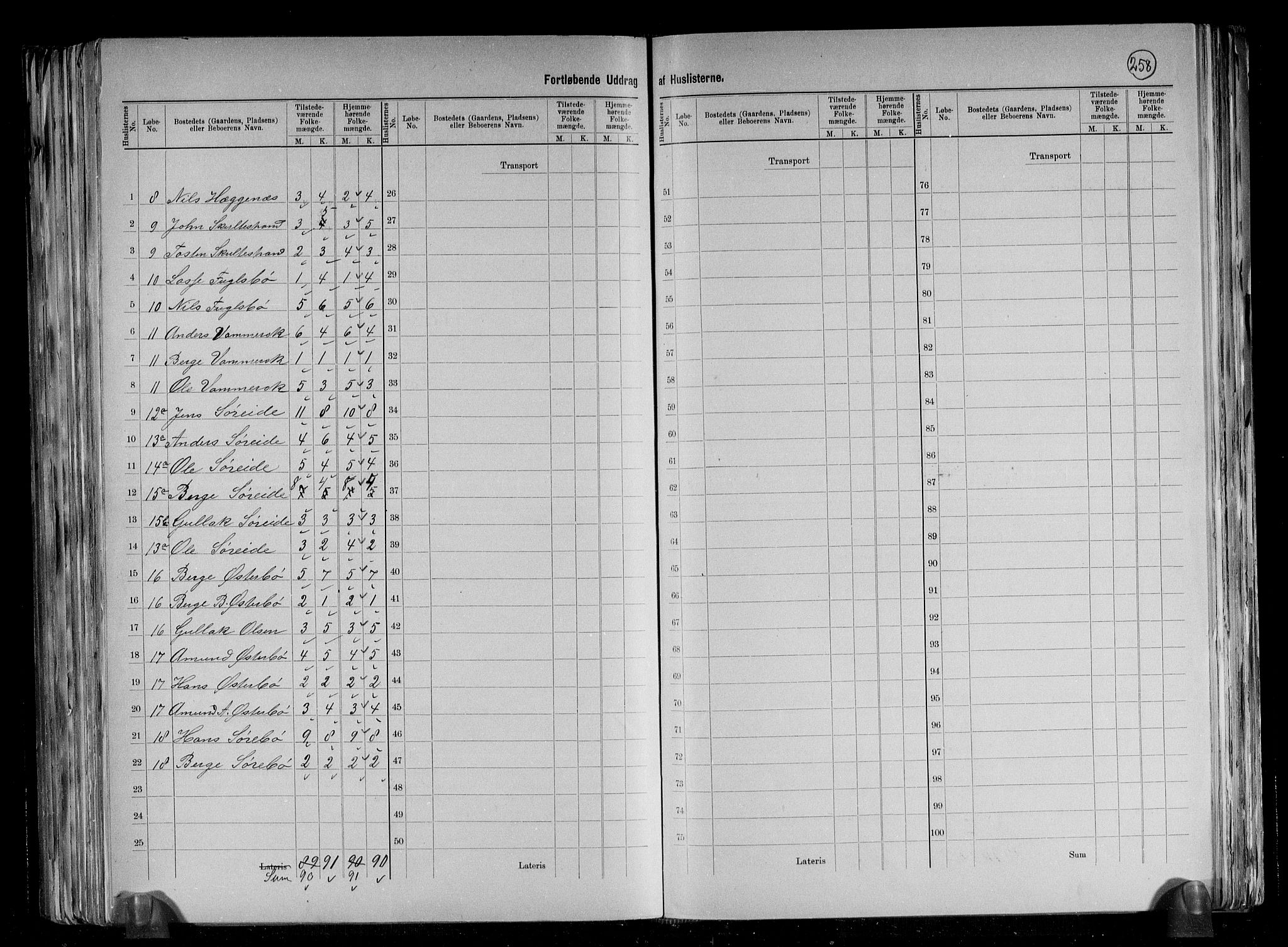 RA, 1891 census for 1416 Kyrkjebø, 1891, p. 7