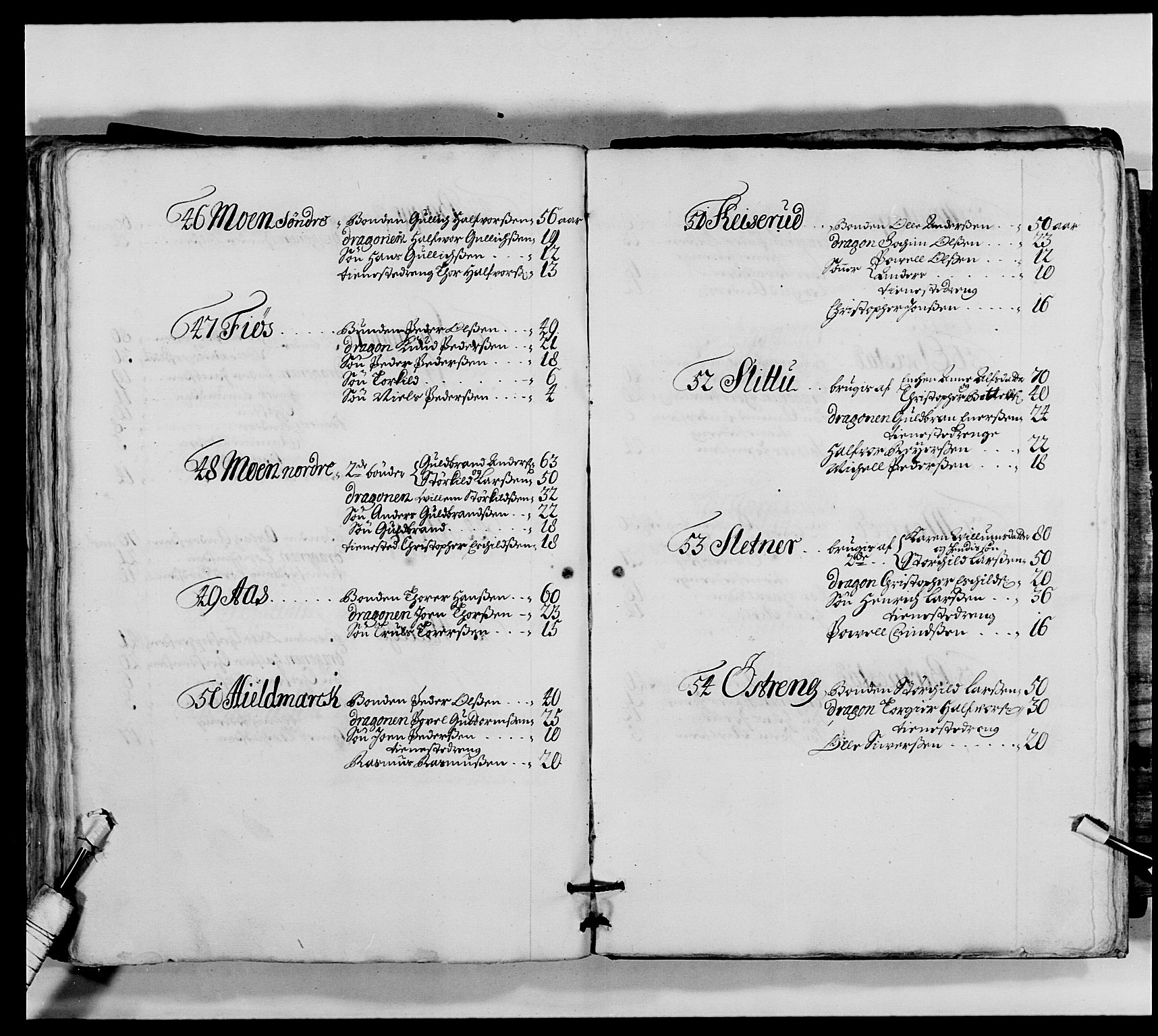 Kommanderende general (KG I) med Det norske krigsdirektorium, AV/RA-EA-5419/E/Ea/L0474: Kavaleriet, 1682-1730, p. 140