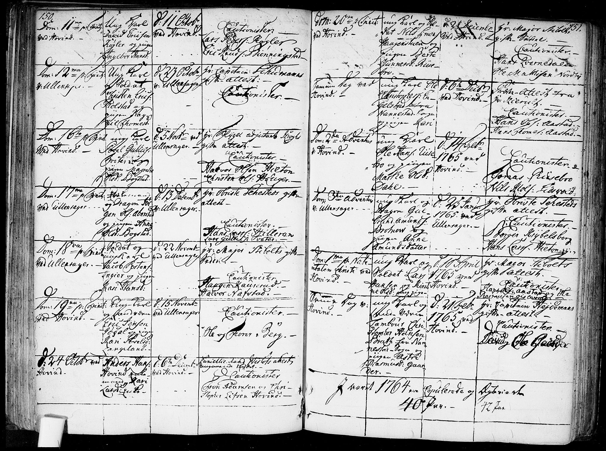 Ullensaker prestekontor Kirkebøker, SAO/A-10236a/F/Fa/L0010: Parish register (official) no. I 10, 1733-1776, p. 150-151