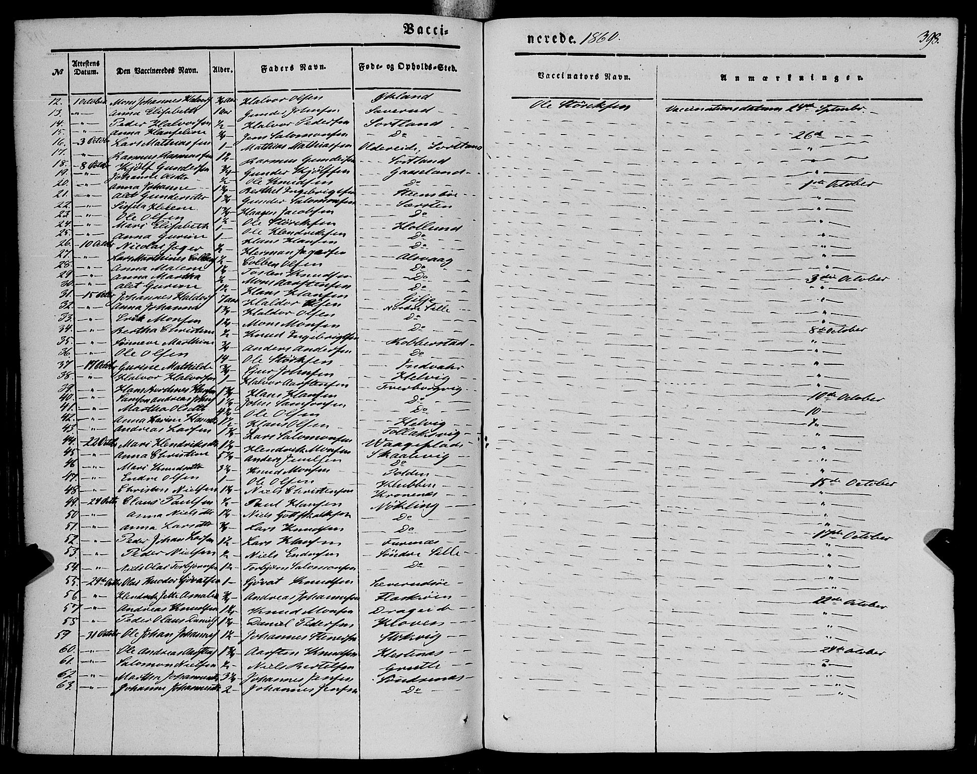 Finnås sokneprestembete, AV/SAB-A-99925/H/Ha/Haa/Haaa/L0007: Parish register (official) no. A 7, 1850-1862, p. 398